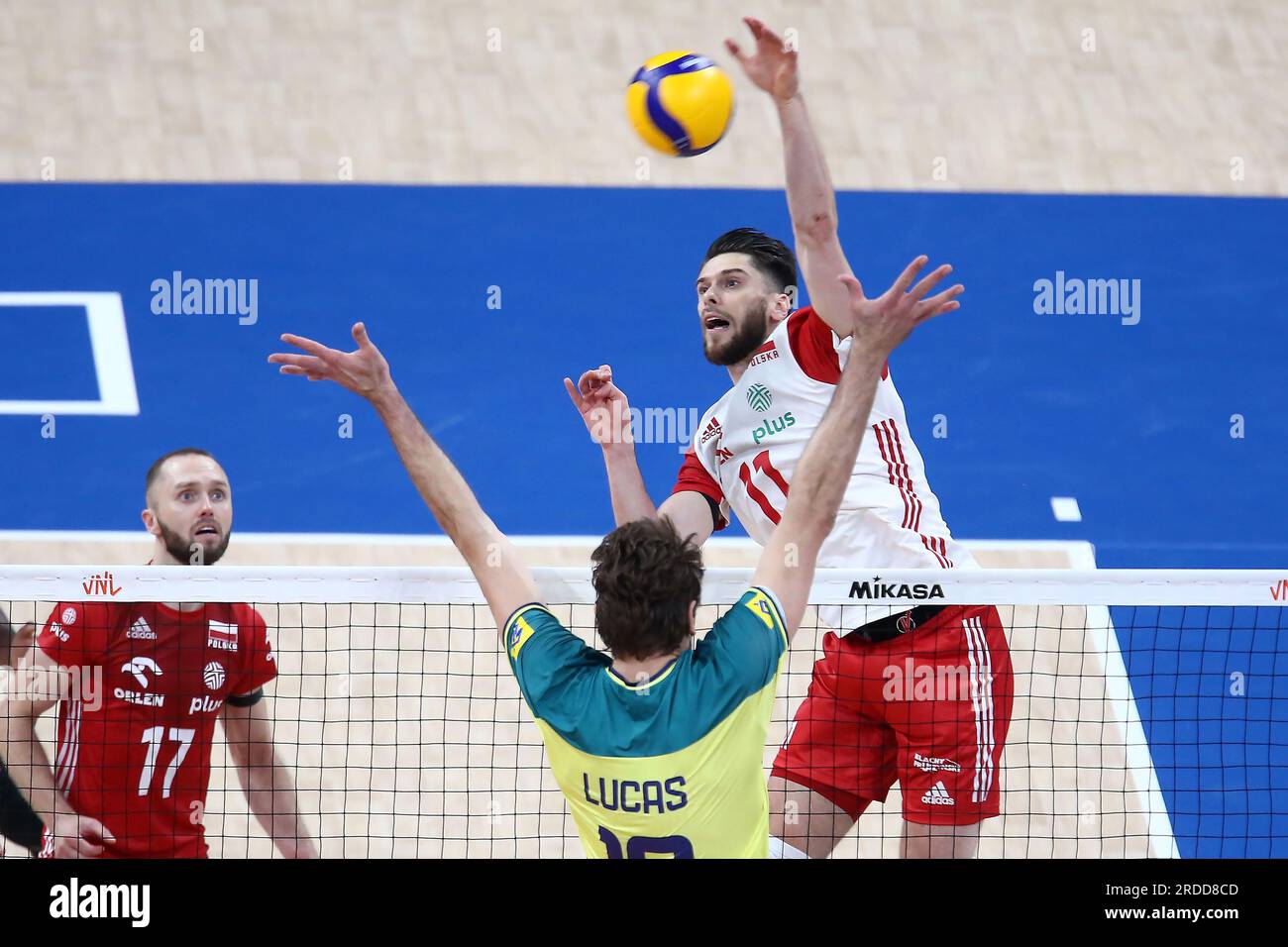 Gdansk, Pologne. 20 juillet 2023. Aleksander Sliwka lors du match de la Ligue des nations FIVB de volleyball masculin entre la Pologne et le Brésil le 19 juillet 2023 à Gdansk Pologne. (Photo de Piotr Matusewicz/PressFocus/Sipa USA) crédit : SIPA USA/Alamy Live News Banque D'Images