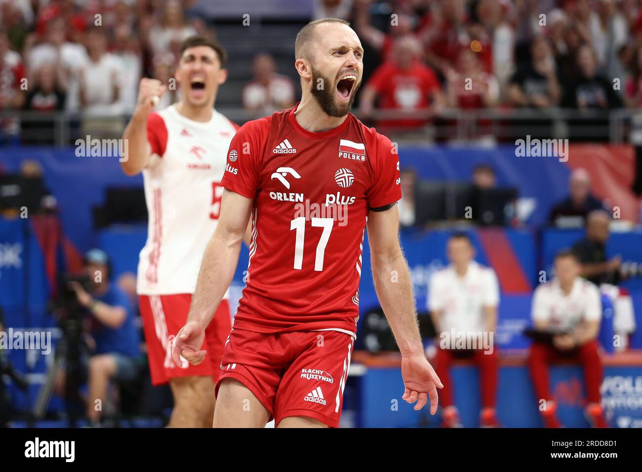 Gdansk, Pologne. 20 juillet 2023. Pawel Zatorski lors du match de la Ligue des nations FIVB de volleyball masculin entre la Pologne et le Brésil le 19 juillet 2023 à Gdansk Pologne. (Photo de Piotr Matusewicz/PressFocus/Sipa USA) crédit : SIPA USA/Alamy Live News Banque D'Images