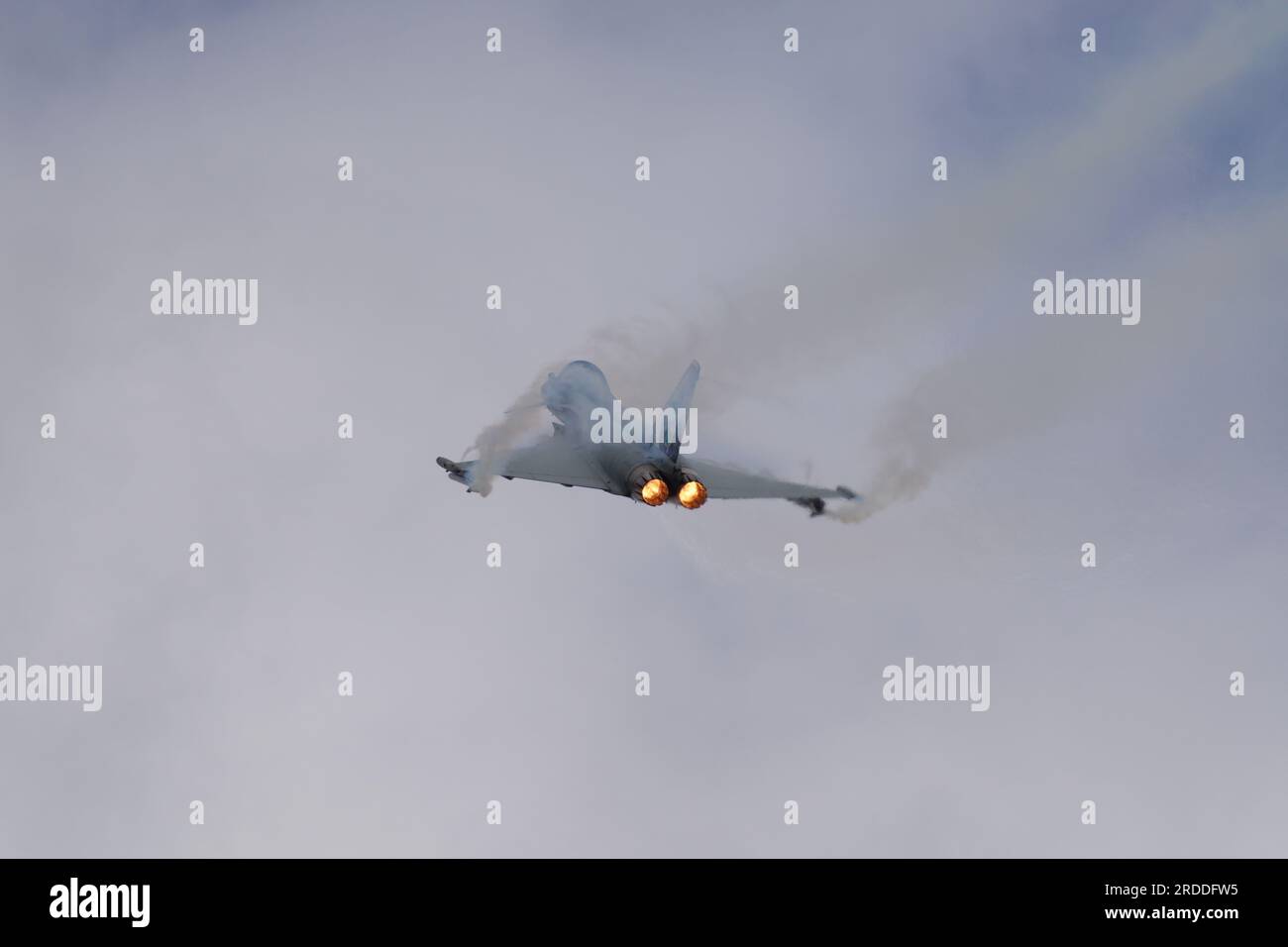 L'Eurofighter de l'armée de l'air italienne se produit au Royal International Air Tattoo RAF Fairford 2023 Banque D'Images