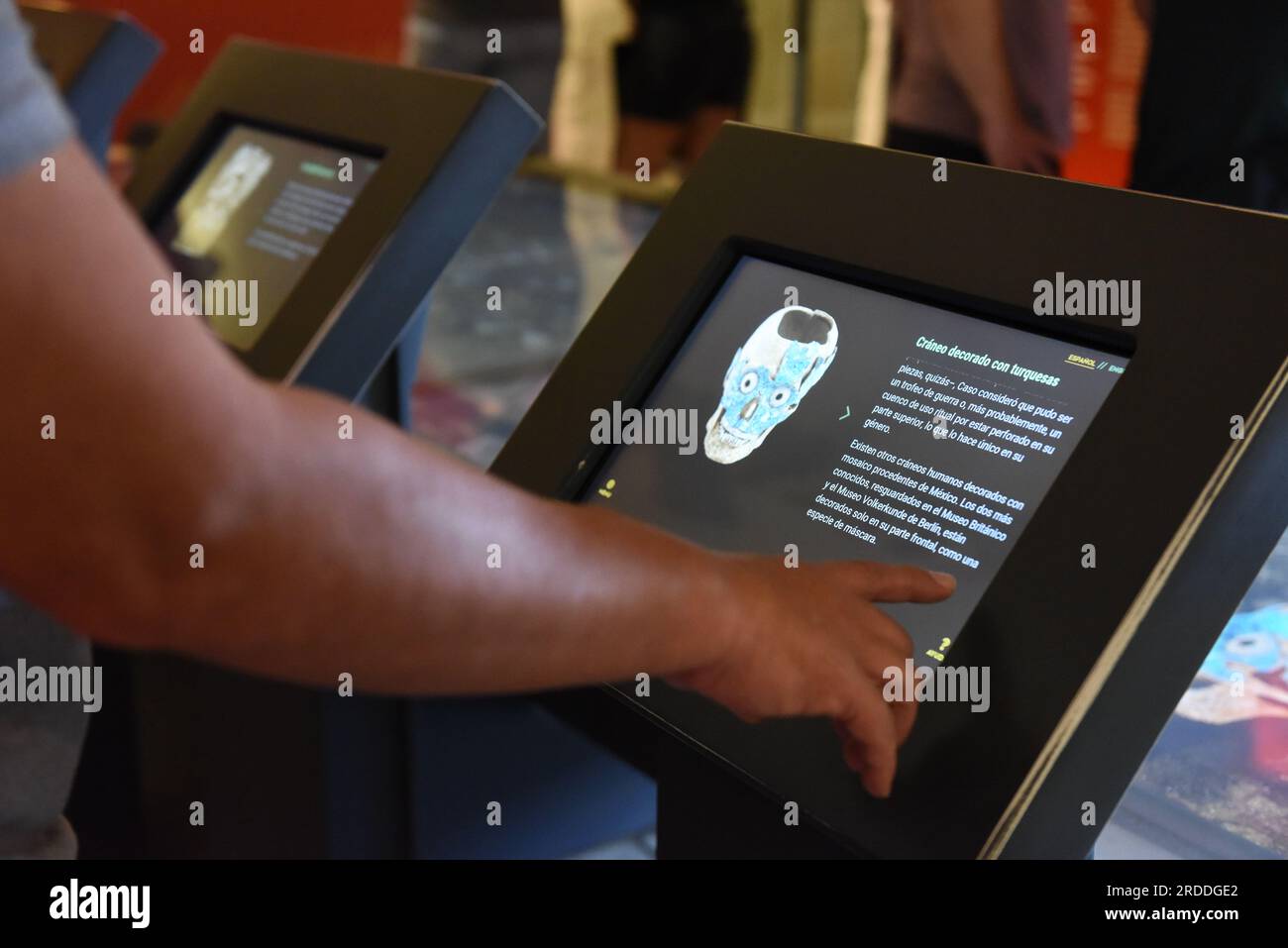 Plate-forme interactive, Musée des cultures d'Oaxaca dans le centre historique, ville d'Oaxaca, México Banque D'Images
