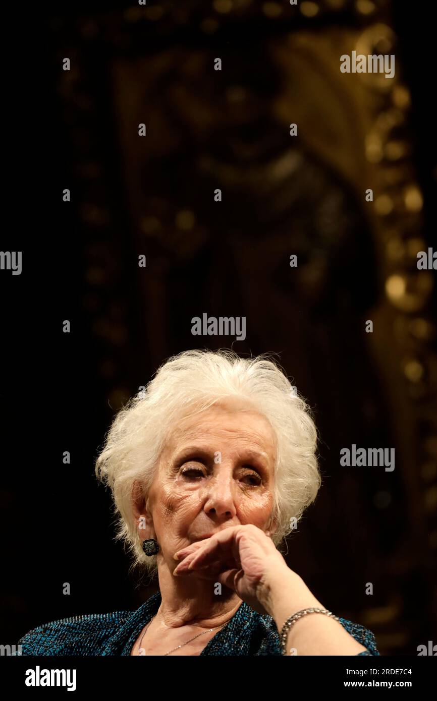 Mexico, Mexique. 20 juillet 2023. 20 juillet 2023, Mexico, Mexique : Estela de Carlotto, fondatrice et présidente de la "Grand-mère de May Plaza" à l'Université du cloître Sor Juana à Mexico. Le 20 juillet 2023 à Mexico, Mexique (photo de Luis Barron/Eyepix Group/Sipa USA). Crédit : SIPA USA/Alamy Live News Banque D'Images