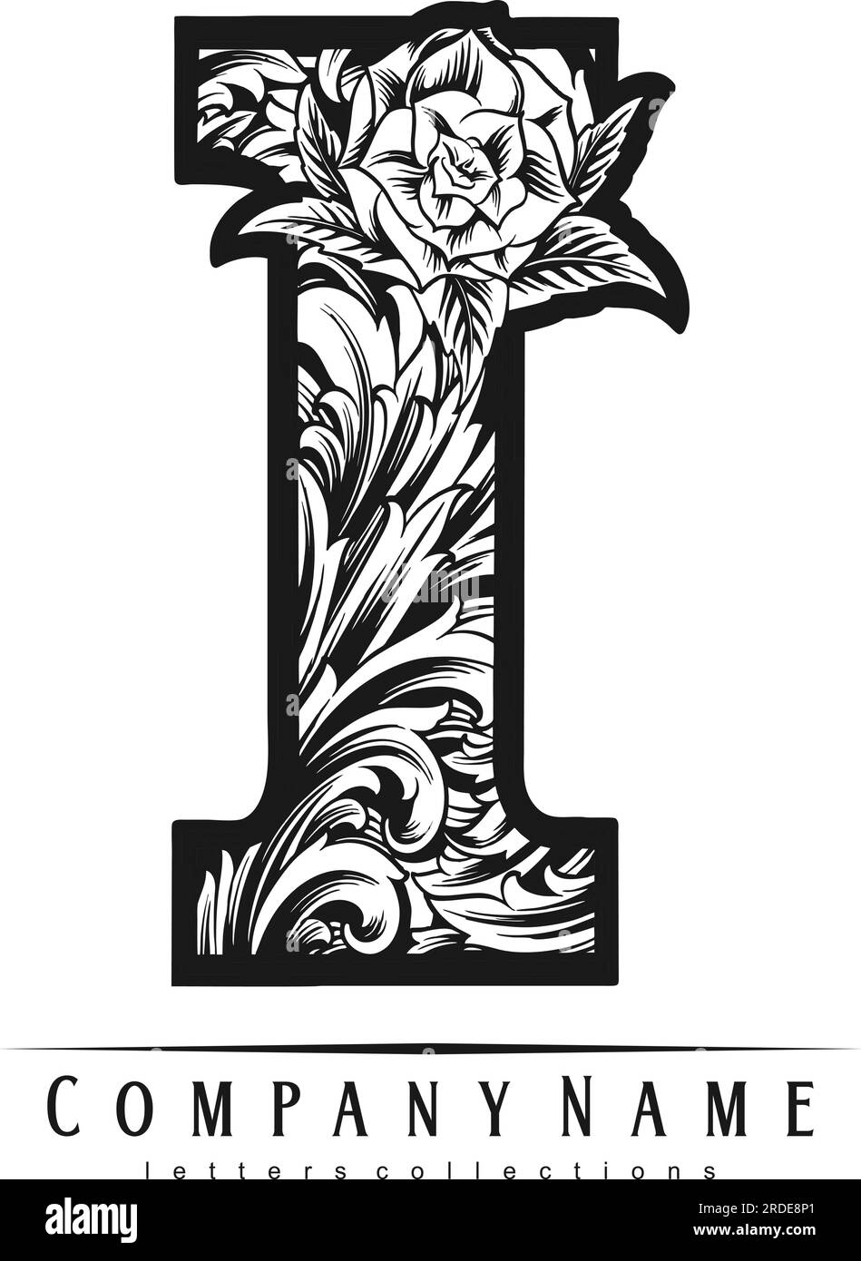 Flourish brand impact floral m lettrage monogramme logo illustrations vectorielles pour votre logo de travail, t-shirt de marchandises, autocollants et conception d'étiquettes Illustration de Vecteur