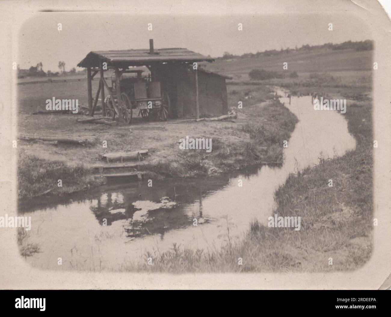 dispositif militaire austro-hongrois emblématique pendant la grande guerre ( ww1) il s'agit de la cuisine mobile / cuisine portable dont le nom est gulyáságyú ( canon goulash ) Banque D'Images