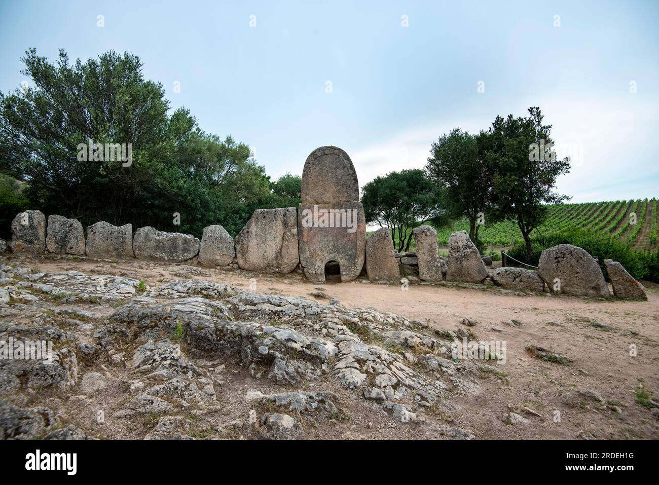 Tombe géantes de Coddu Vecchiu - Sardaigne - Italie Banque D'Images