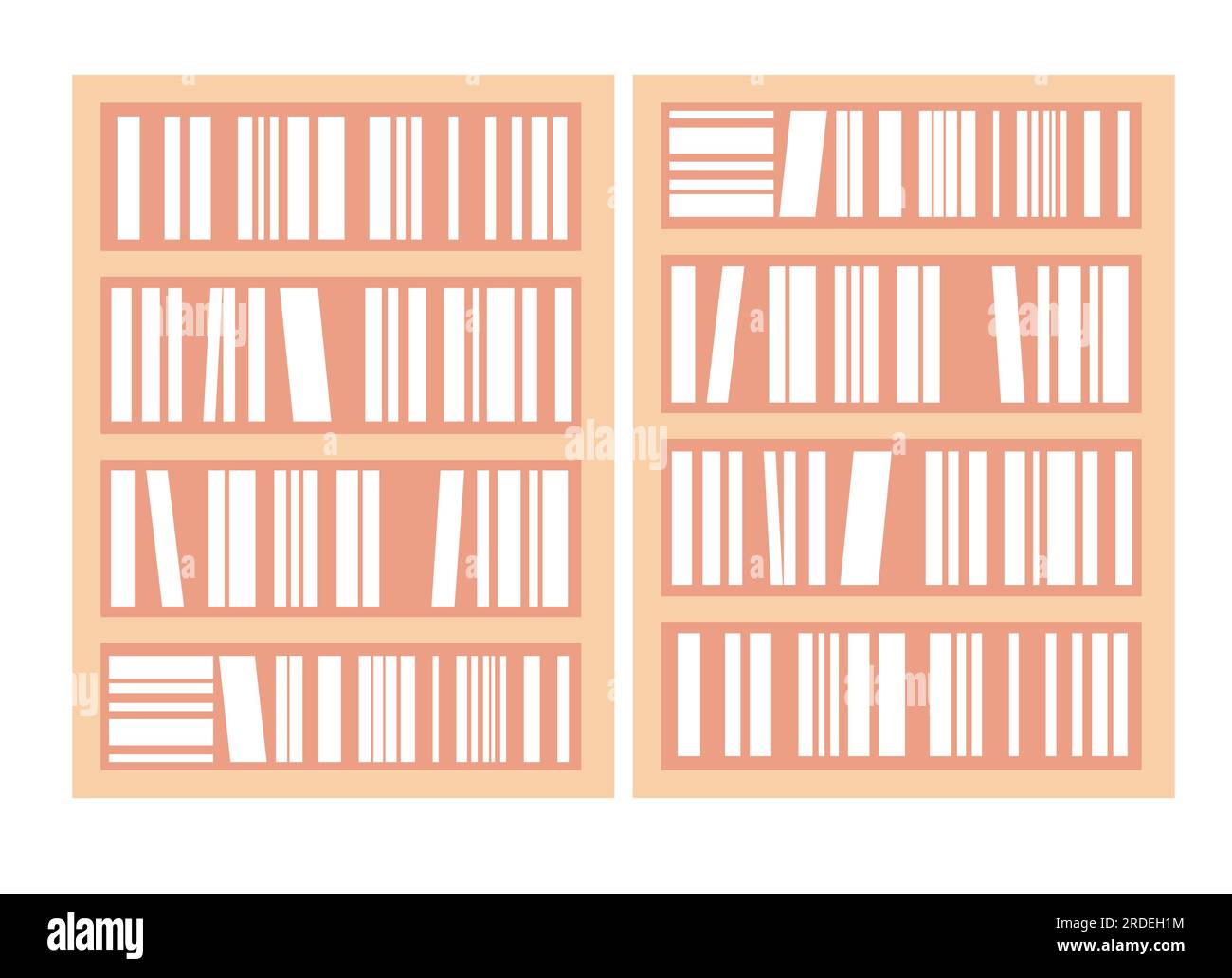 Bibliothèque avec livres et publications, boutique Illustration de Vecteur