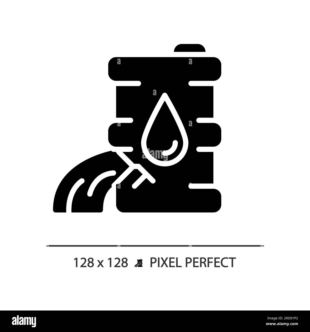 Icône de glyphe noir de déversement d'huile Illustration de Vecteur