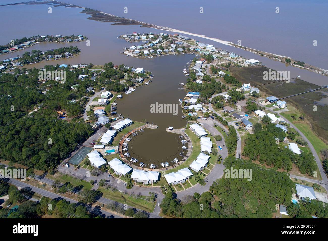 Dauphin Island, Alabama, un jour d'hiver Banque D'Images