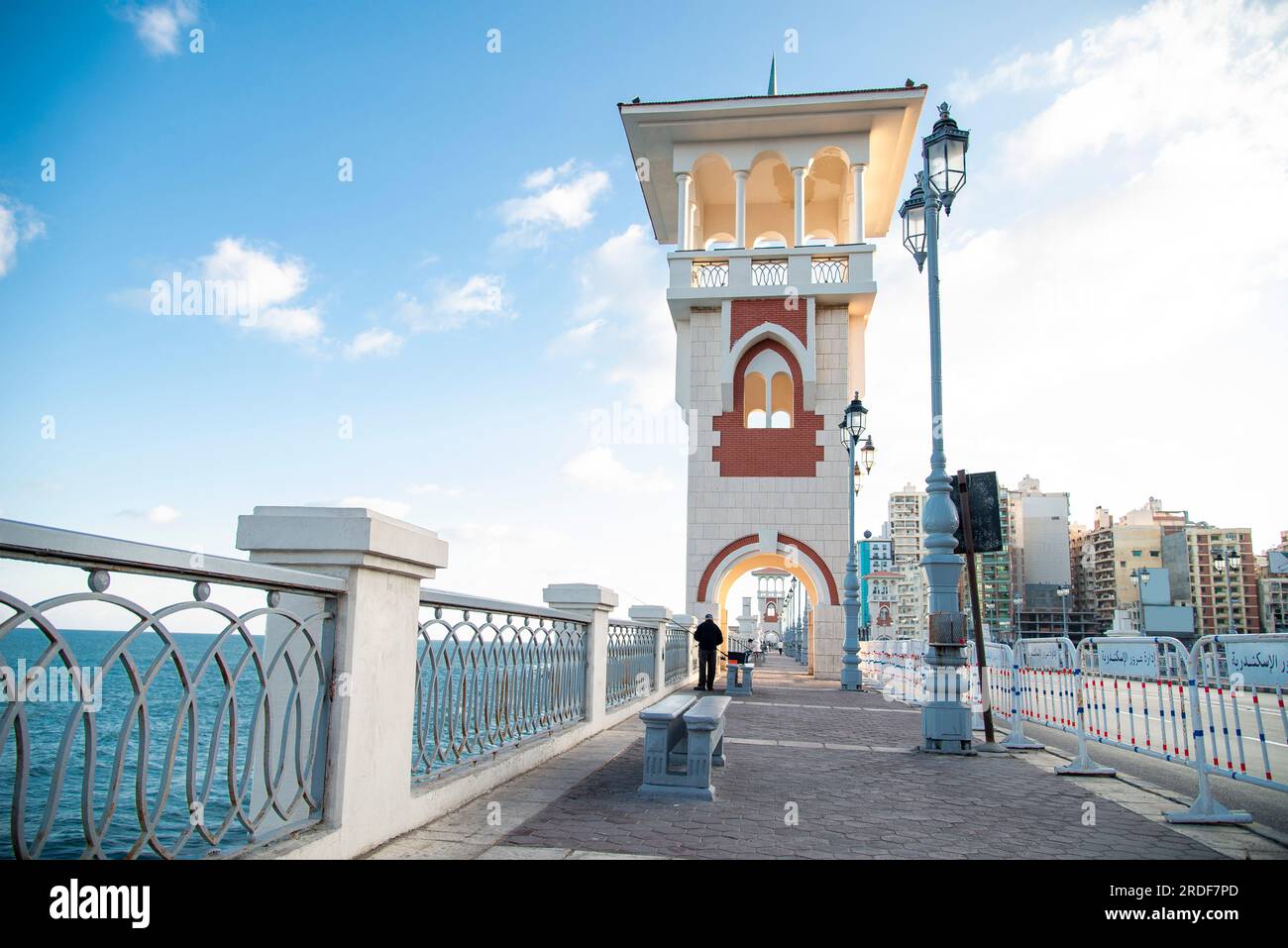 Pont Stanley sur la côte à Alexandrie Banque D'Images