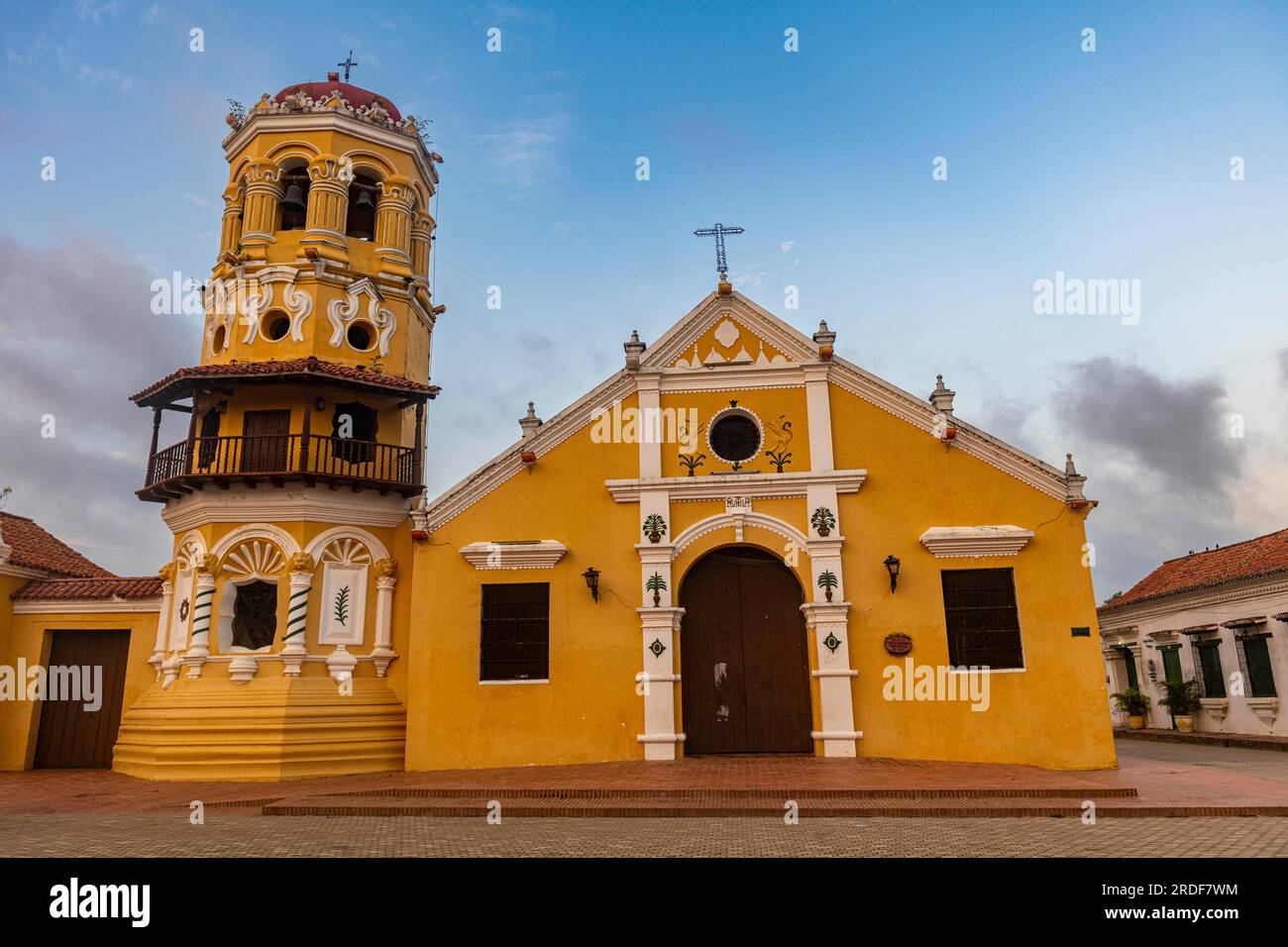 Iglesia de Santa Barbara, site du patrimoine mondial de l'UNESCO, Mompox, Colombie Banque D'Images