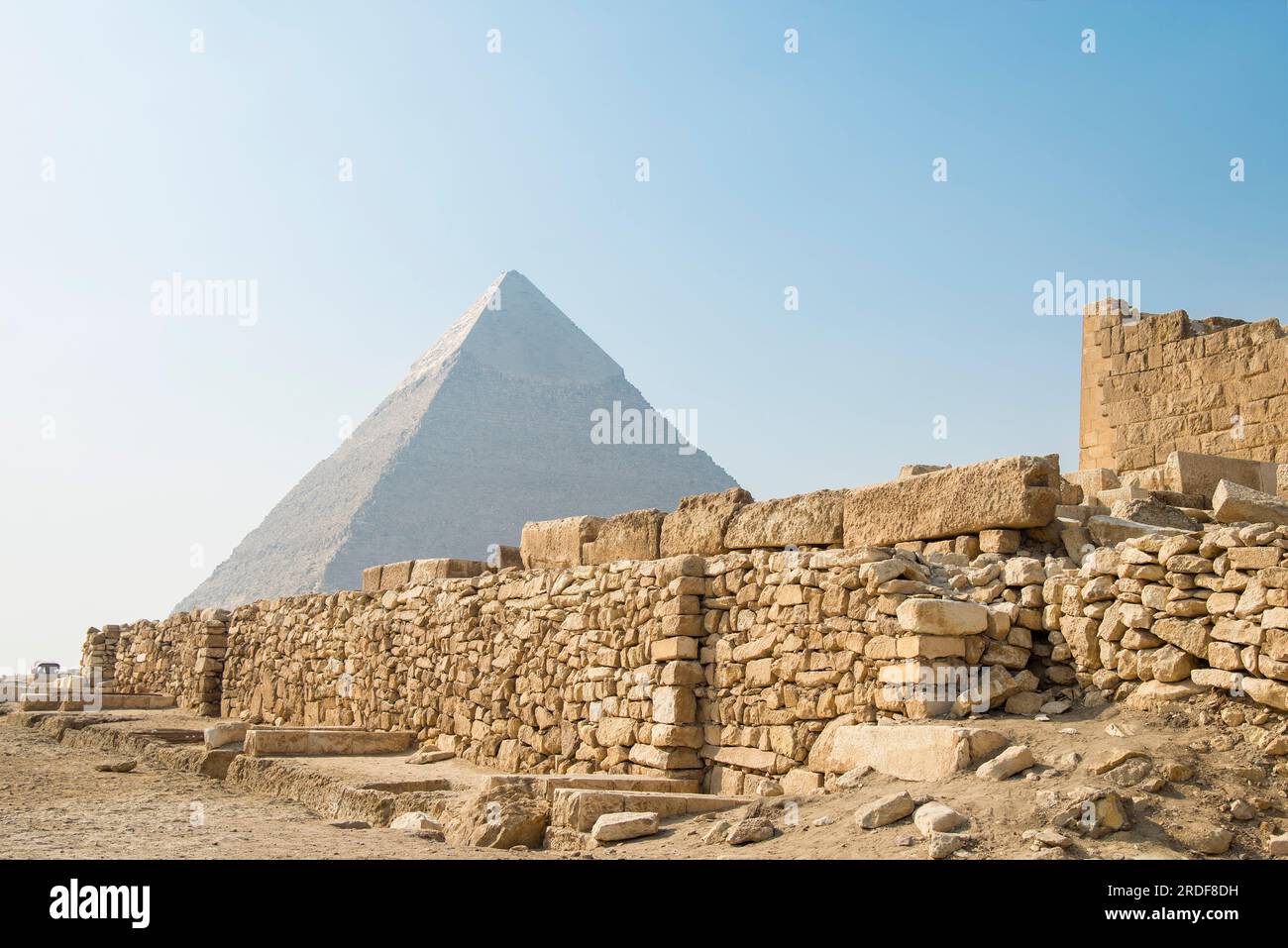 Paysage des pyramides de Gizeh Banque D'Images