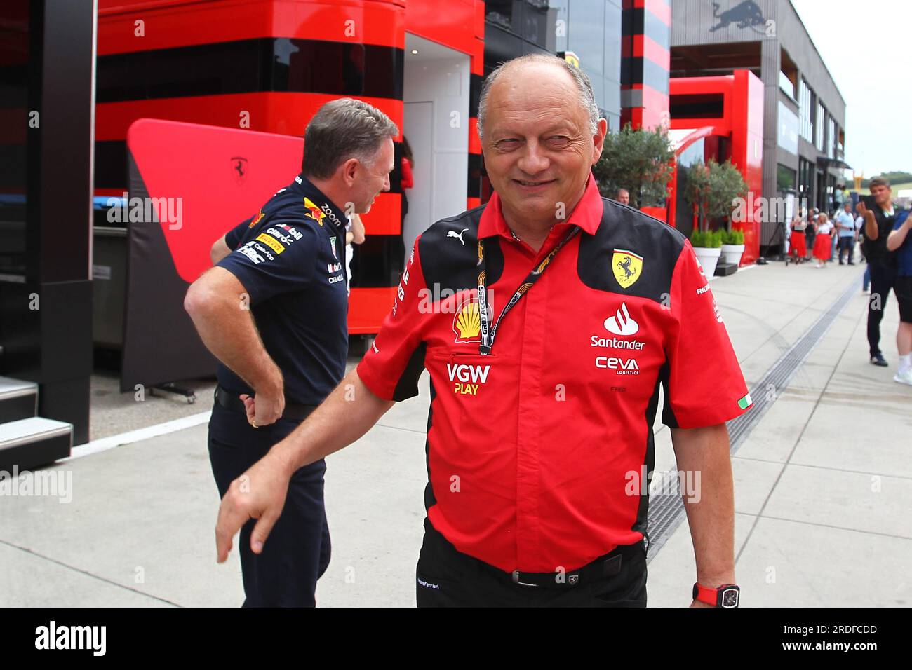 Budapest, Rieti, Hongrie. 21 juillet 2023. Frederic Vasseur (FRA) - Scuderia Ferrari Team principal.On Paddock, vendredi 21 juillet, FORMULE 1 QATAR AIRWAYS GRAND PRIX DE HONGRIE 2023 - juillet 21 à juillet 2023 Hungaroring, Budapest, Hongrie (image de crédit : © Alessio de Marco/ZUMA Press Wire) USAGE ÉDITORIAL UNIQUEMENT! Non destiné à UN USAGE commercial ! Banque D'Images