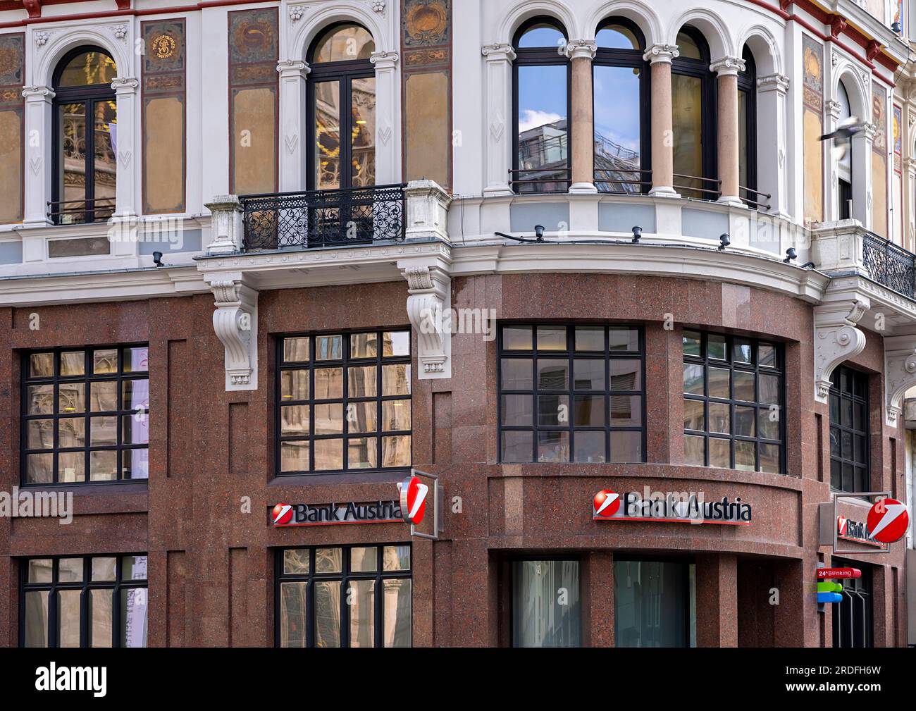 Bâtiment historique, Bank Austria, Vienne, Autriche Banque D'Images