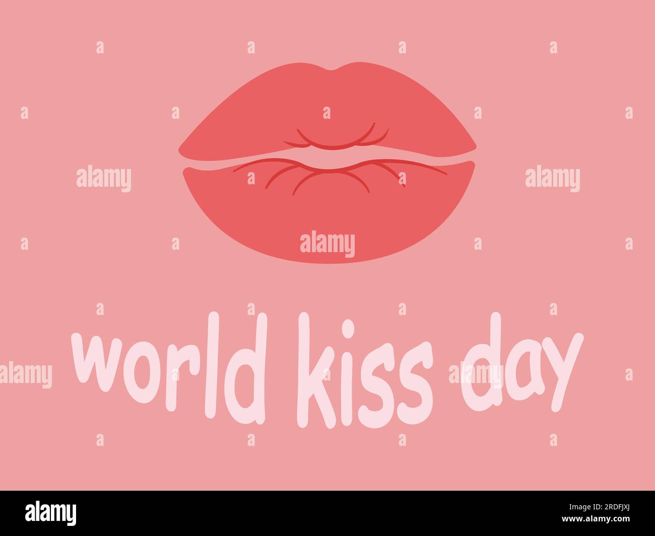 Journée mondiale du baiser. Affiche vectorielle. Illustration vectorielle Illustration de Vecteur