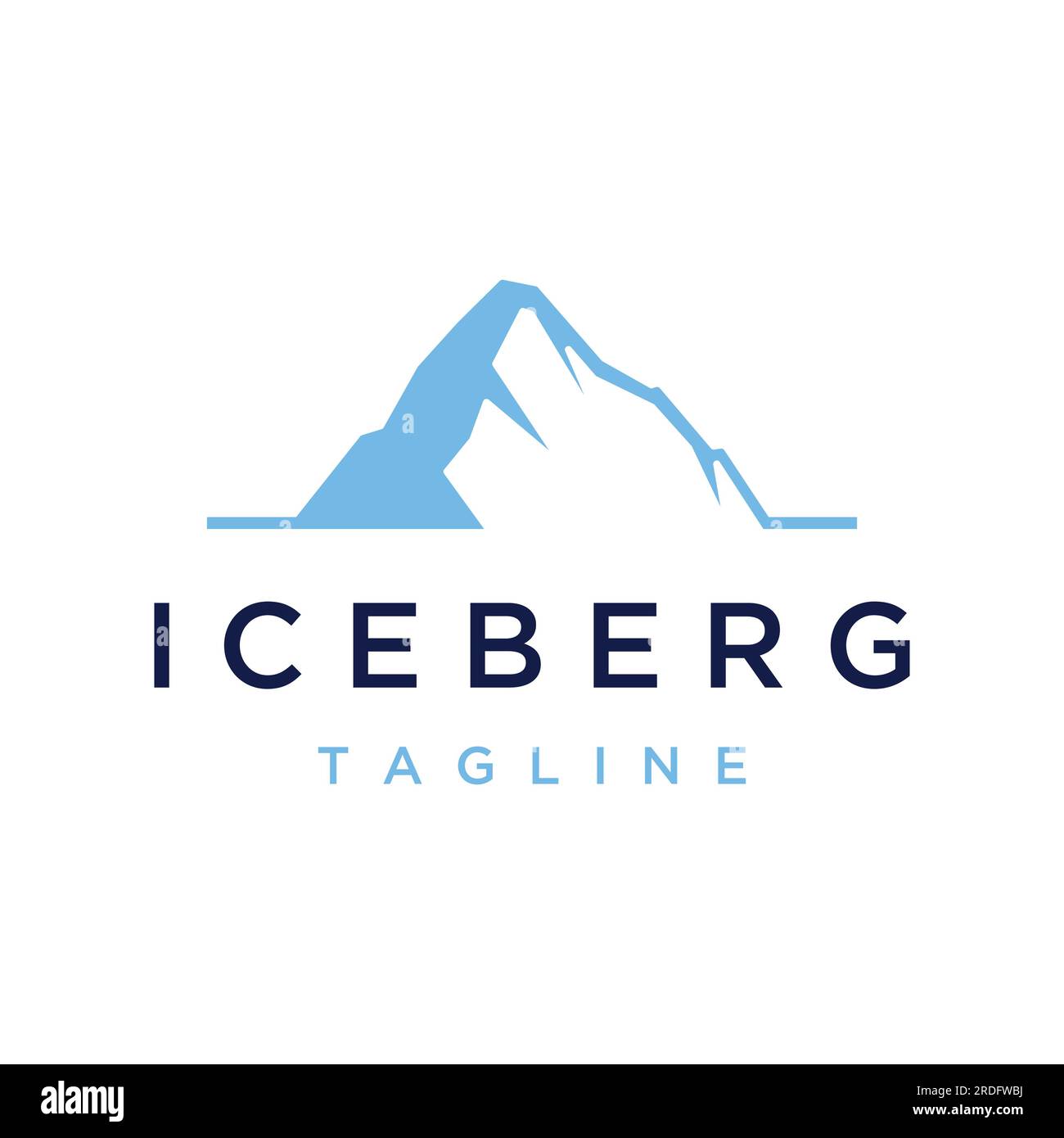 Illustration vectorielle minimaliste du logo géométrique abstrait de l'iceberg arctique. Illustration de Vecteur