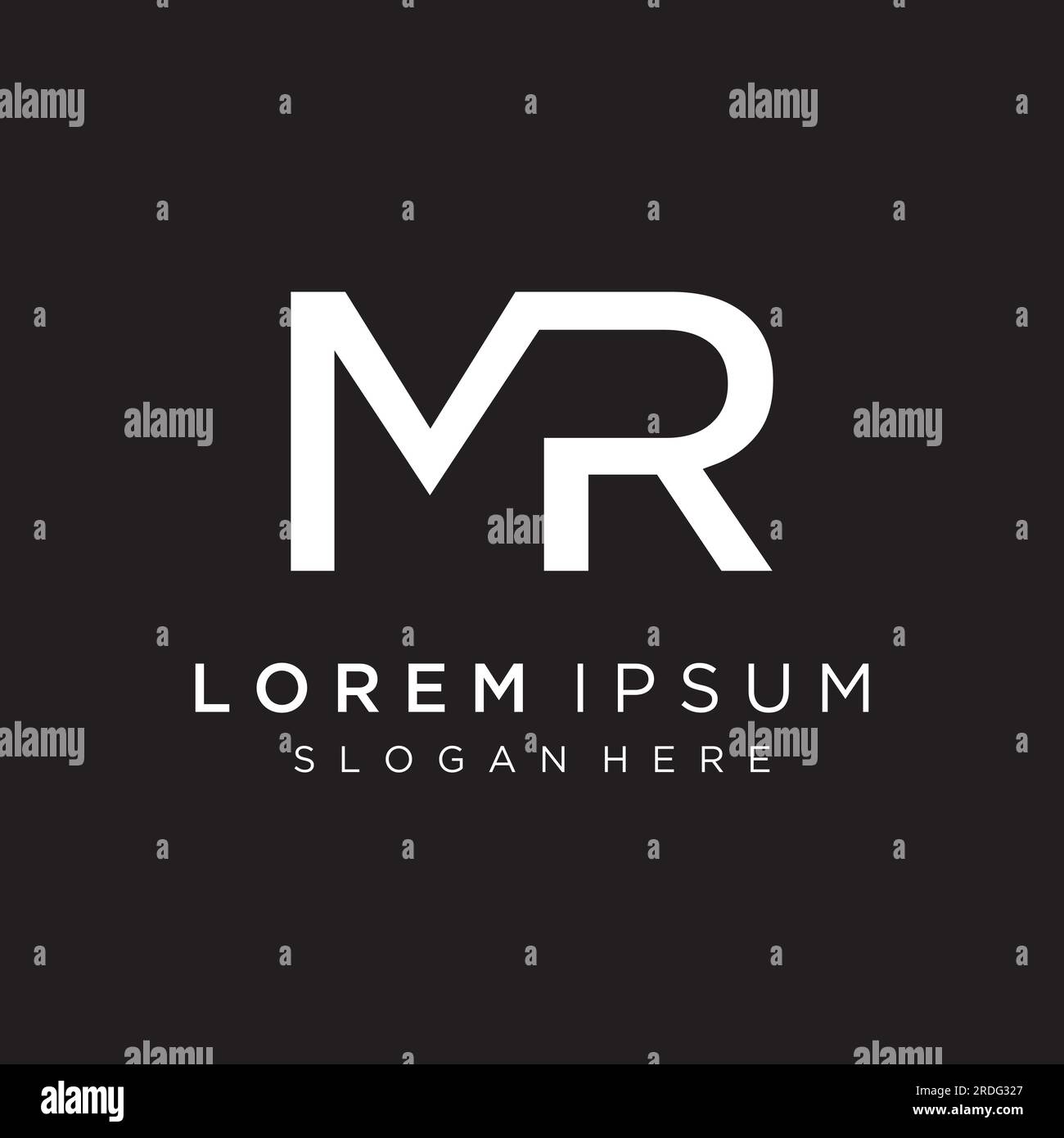 Lettres de luxe MR , RM , M , R avec un monogramme élégant, moderne et unique. Logo pour carte de visite , entreprise , marque , entreprise. Illustration de Vecteur