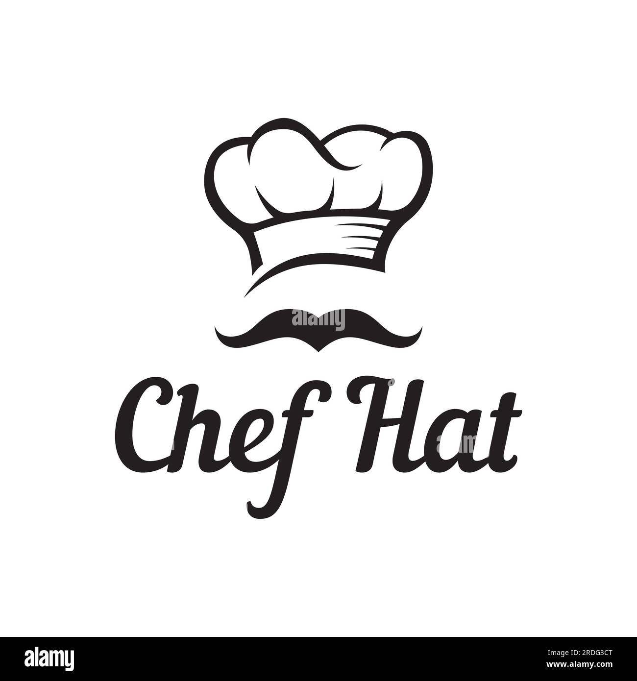 Chef professionnel ou chef de cuisine chapeau modèle logo.logo pour les entreprises, le cuisinier à la maison et le chef de restaurant. Illustration de Vecteur