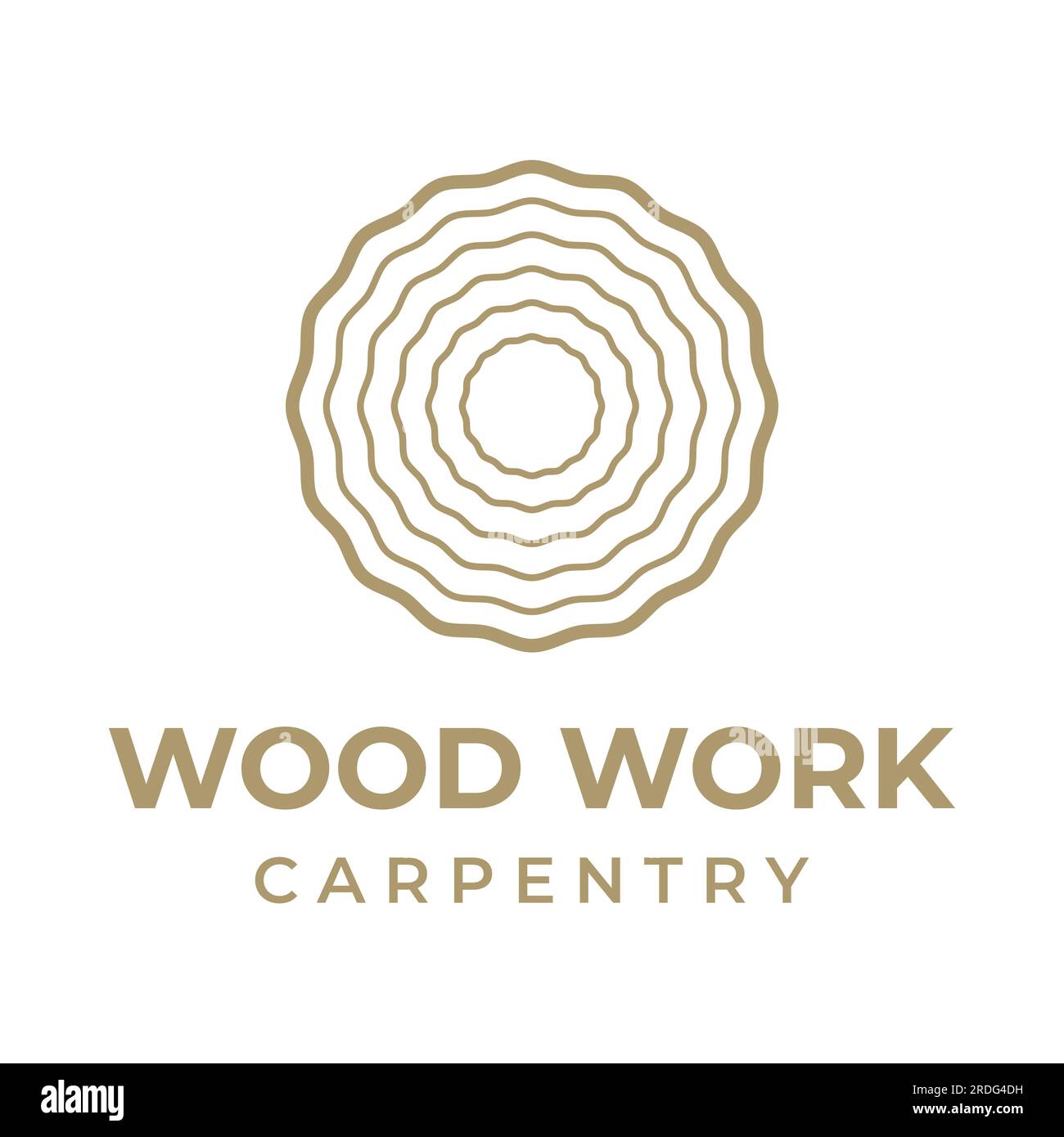 Conception de logo en bois et fibre naturelle, charpentier et planches de bois avec outils d'artisan de scie. Illustration de Vecteur