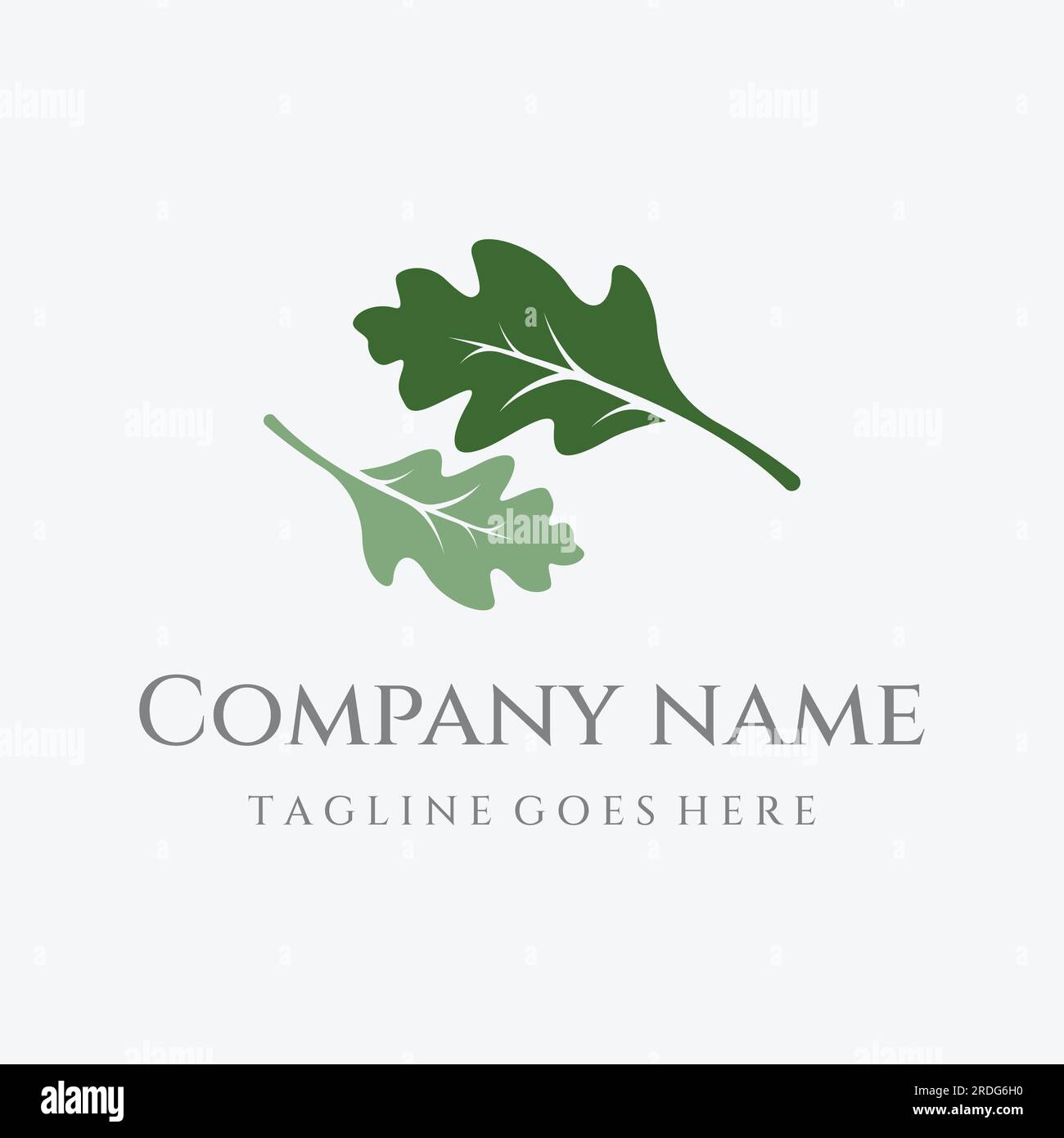 Logo de feuille de chêne d'automne et logo de chêne. Avec l'édition de l'illustration vectorielle. Illustration de Vecteur