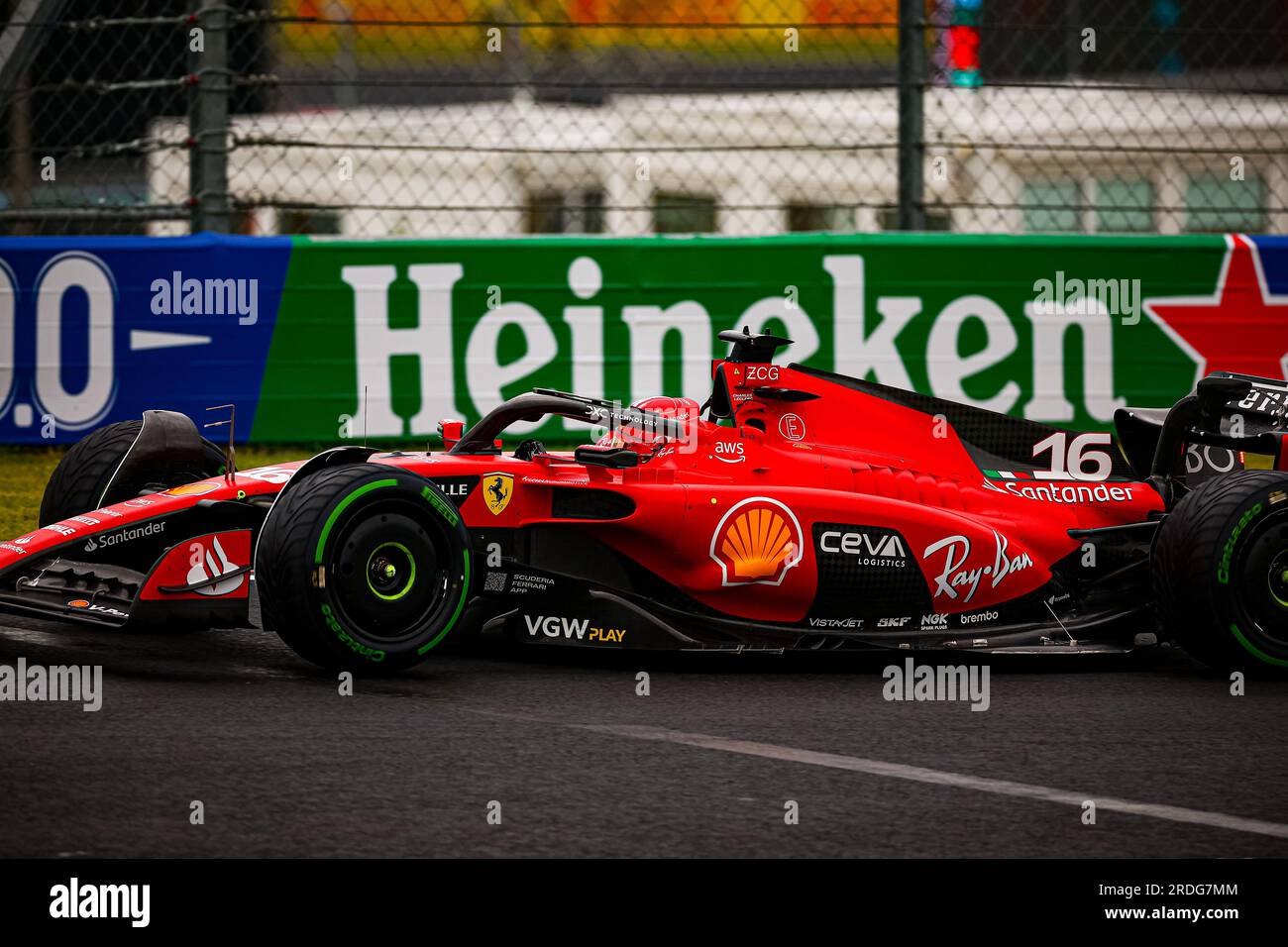 16 Charles Leclerc, (mon) Scuderia Ferrari lors du GP de Hongrie