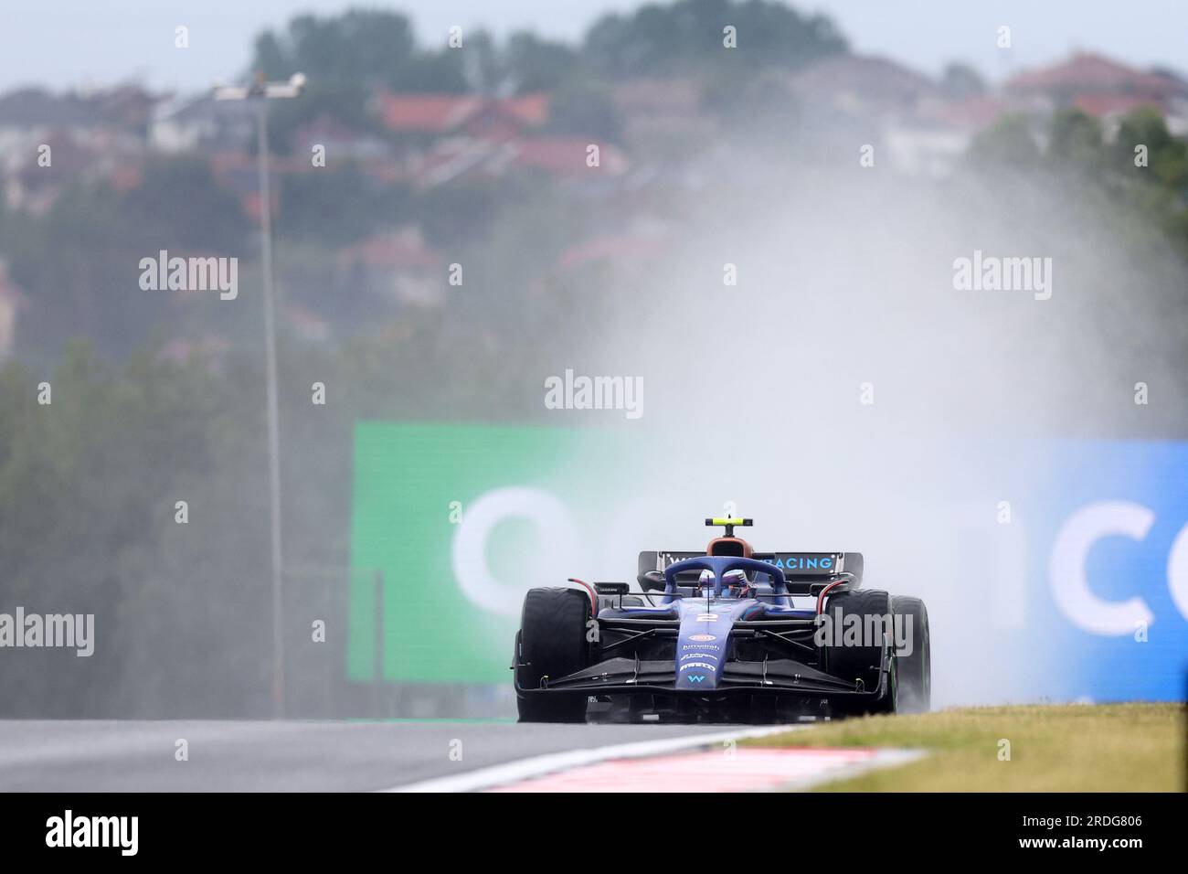 Mogyorod, Hongrie. 21 juillet 2023. Logan Sargeant de Williams Racing en piste lors des essais avant le Grand Prix de F1 de Hongrie à Hungaroring le 21 juillet 2023 Mogyorod, Hongrie. Crédit : Marco Canoniero/Alamy Live News Banque D'Images