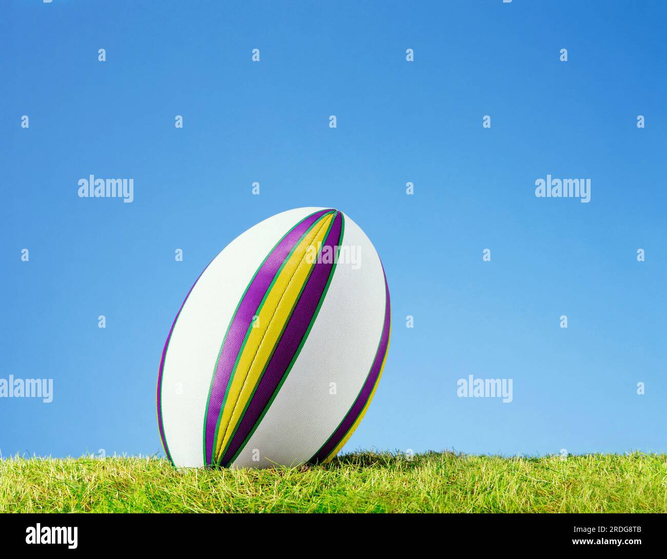 ballon de rugby sur grass01 03 03.tif Banque D'Images
