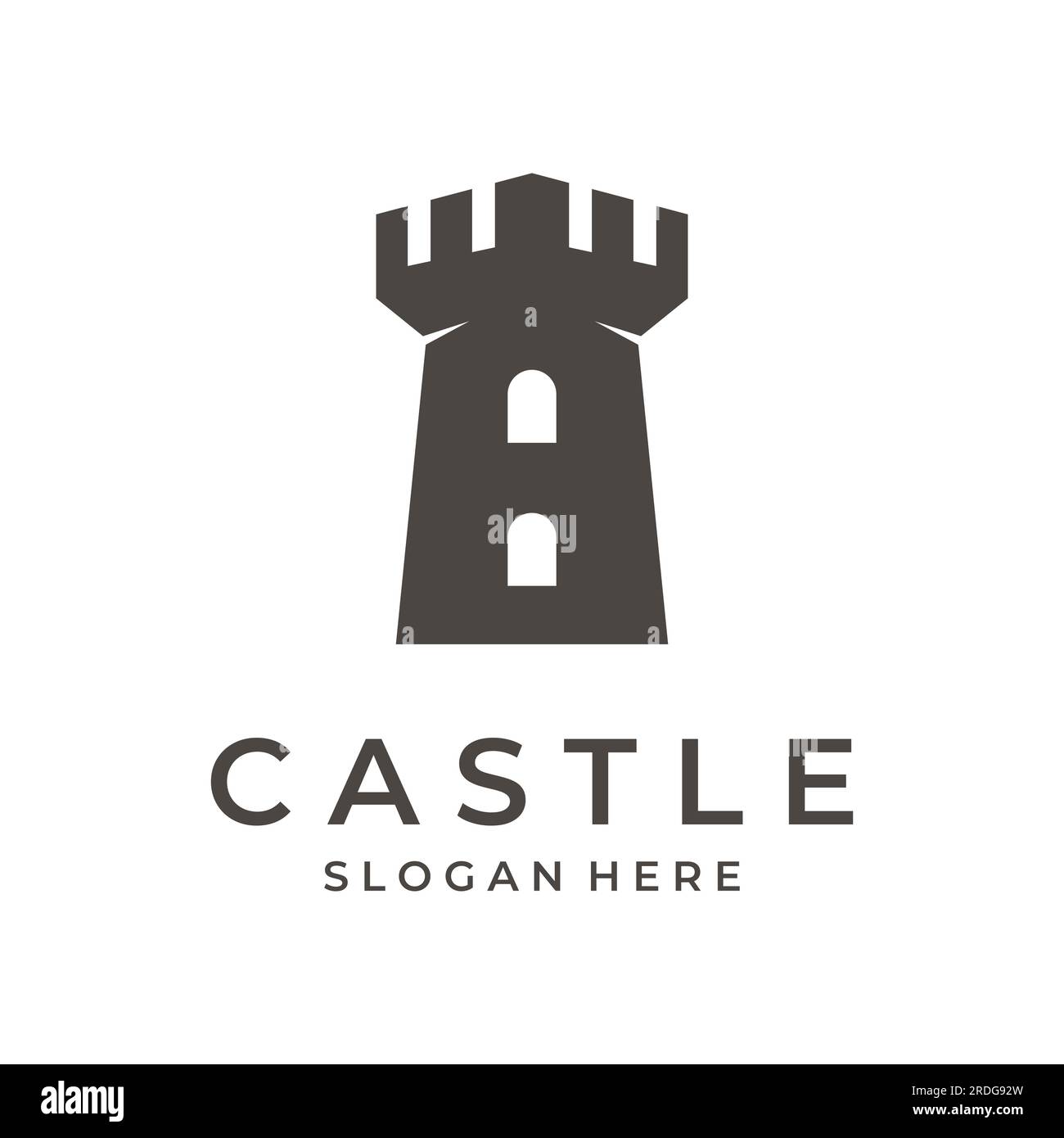 Design créatif de logo de château vintage, ancien château d'héritage.logo pour les affaires, et musée. Illustration de Vecteur