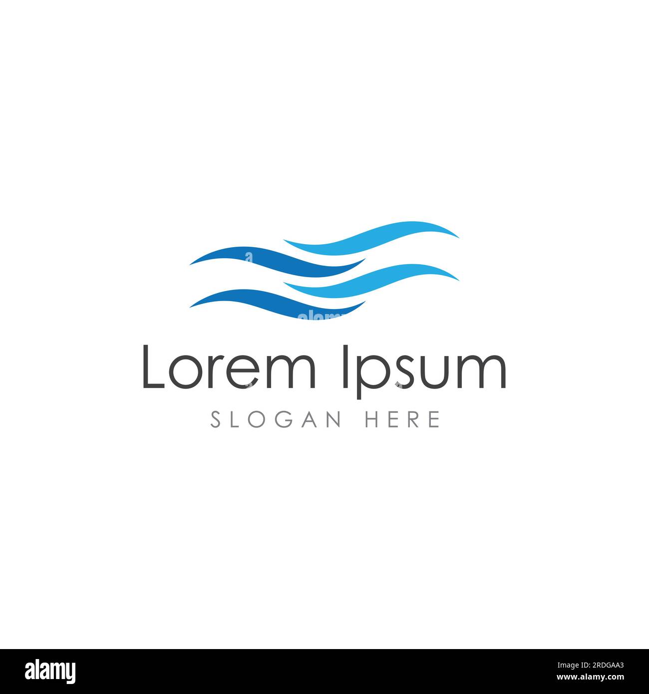 Logo de vague d'eau et logo de vague de mer ou vagues d'eau de plage, avec le concept de conception de vecteur. Illustration de Vecteur
