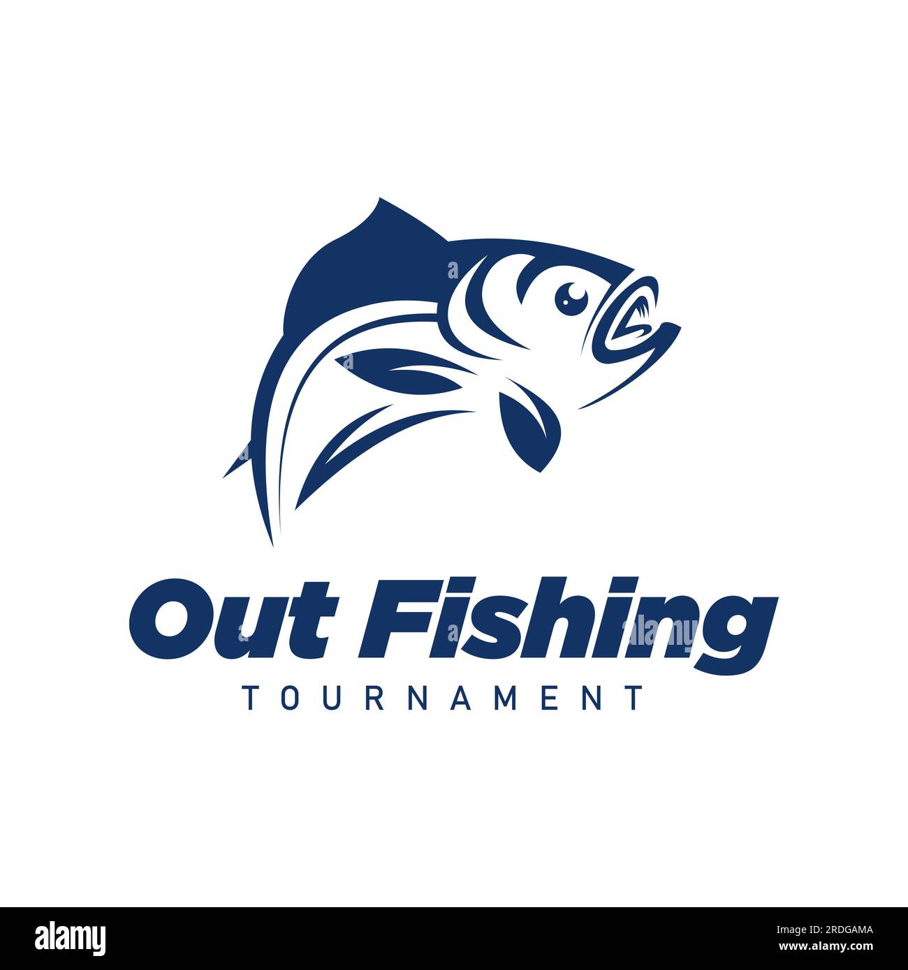 Illustration de modèle de conception de logo de poisson. Logo de pêche sportive logo de poisson conception de logo Illustration de Vecteur
