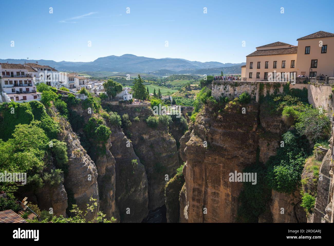 Canyon El Tajo - Ronda, Andalousie, Espagne Banque D'Images