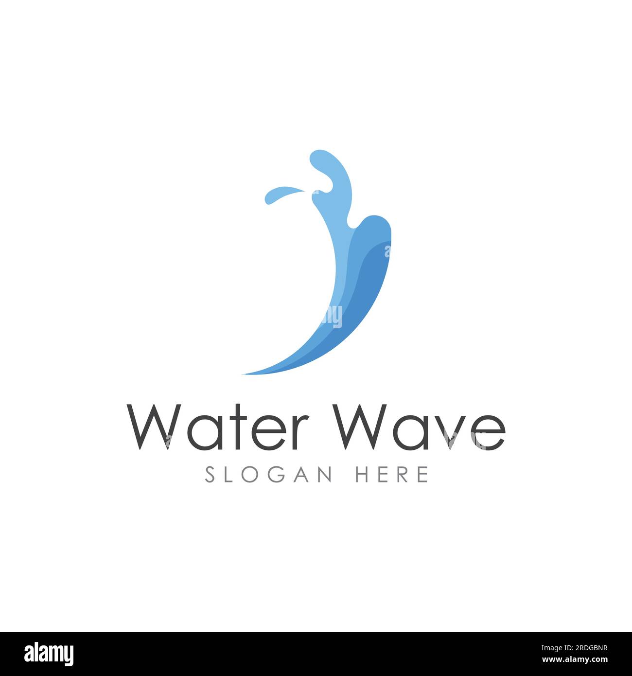 Logo de vague d'eau et logo de vague de mer ou vagues d'eau de plage, avec le concept de conception de vecteur. Illustration de Vecteur