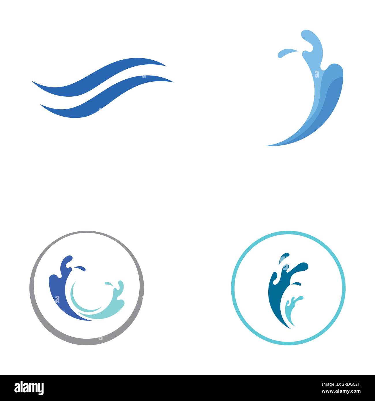 Logo de vague d'eau et logo de vague de mer ou vagues d'eau de plage, avec le concept de conception de vecteur. Illustration de Vecteur