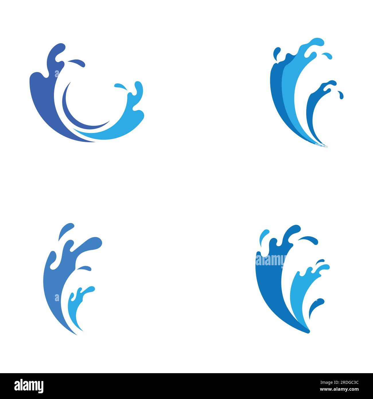 Logo de vague d'eau et logo de vague de mer ou vagues d'eau de plage, avec le concept de conception de vecteur. Illustration de Vecteur