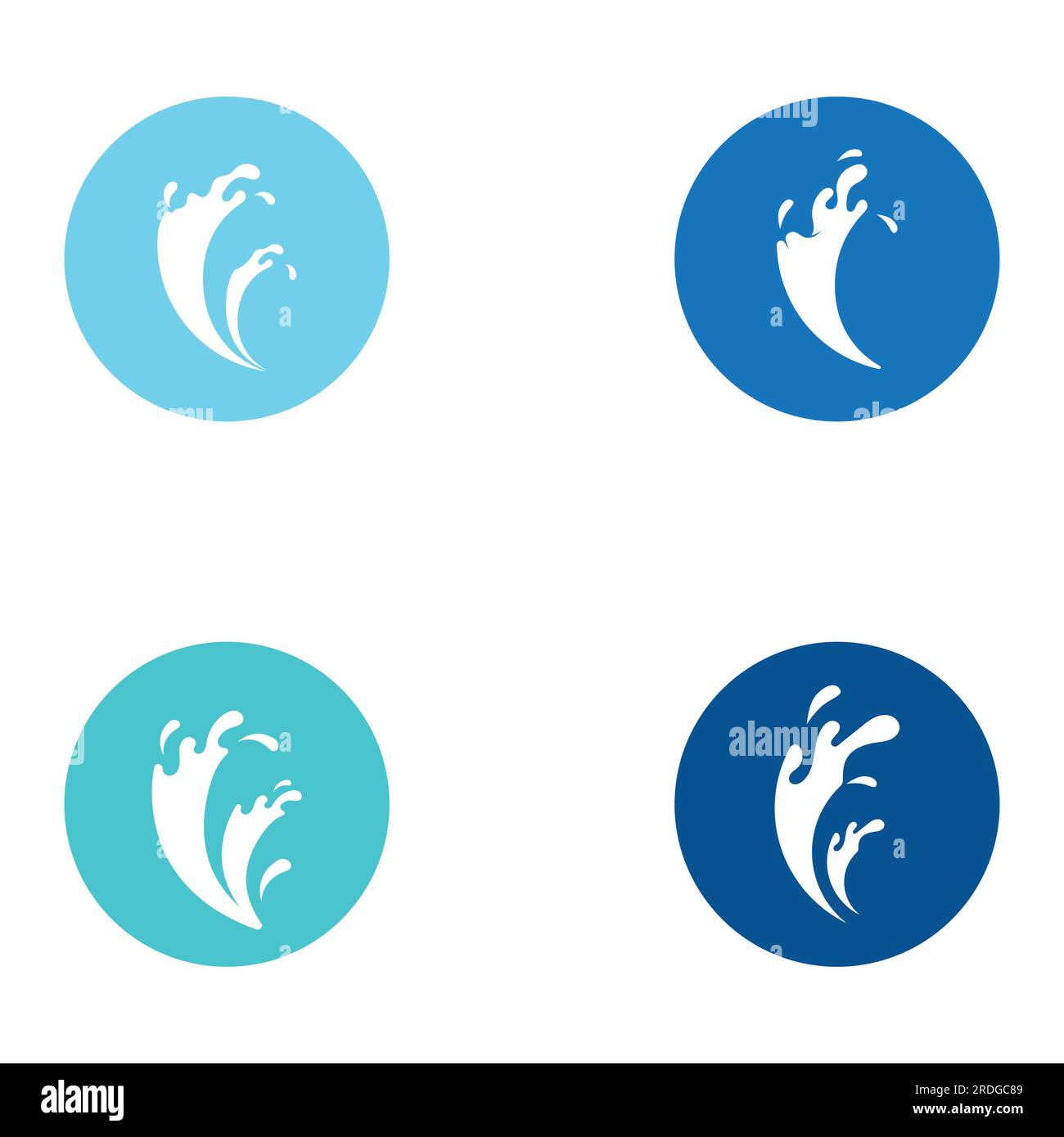 Logo de vague d'eau et logo de vague de mer ou vagues d'eau de plage, avec le concept de conception de vecteur. Illustration de Vecteur