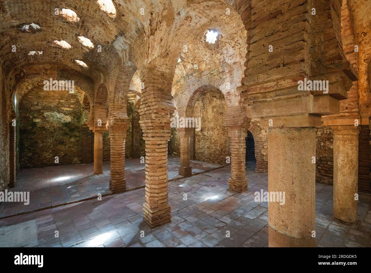Chambre chaleureuse à Arab Baths of Ronda Interior - Ronda, Andalousie, Espagne Banque D'Images