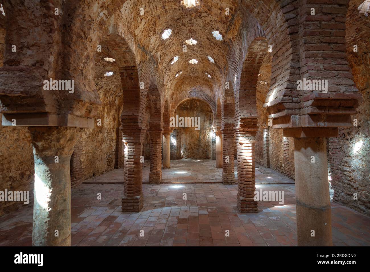 Chambre chaleureuse à Arab Baths of Ronda Interior - Ronda, Andalousie, Espagne Banque D'Images