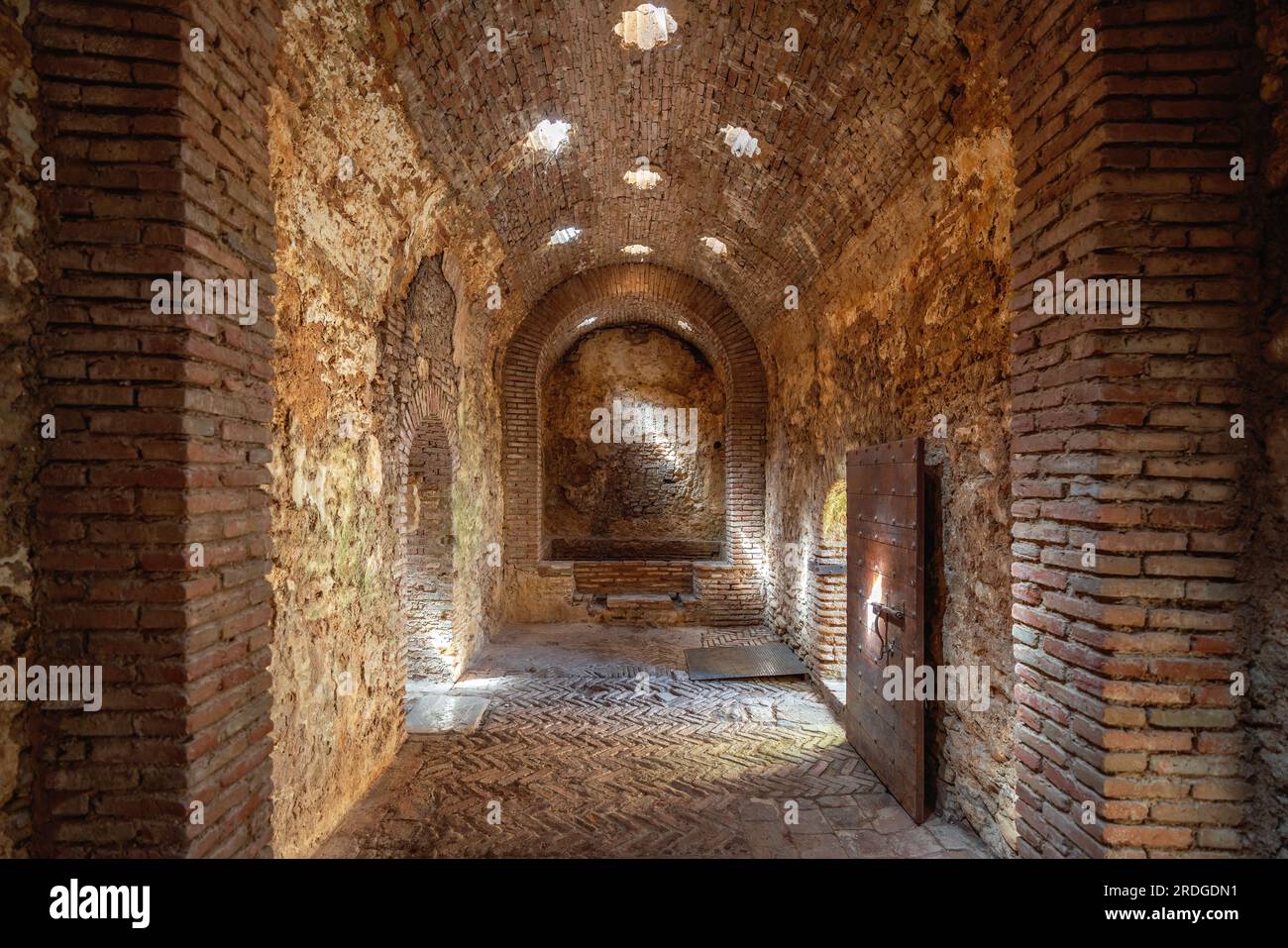Chambre froide aux bains arabes de Ronda Interior - Ronda, Andalousie, Espagne Banque D'Images