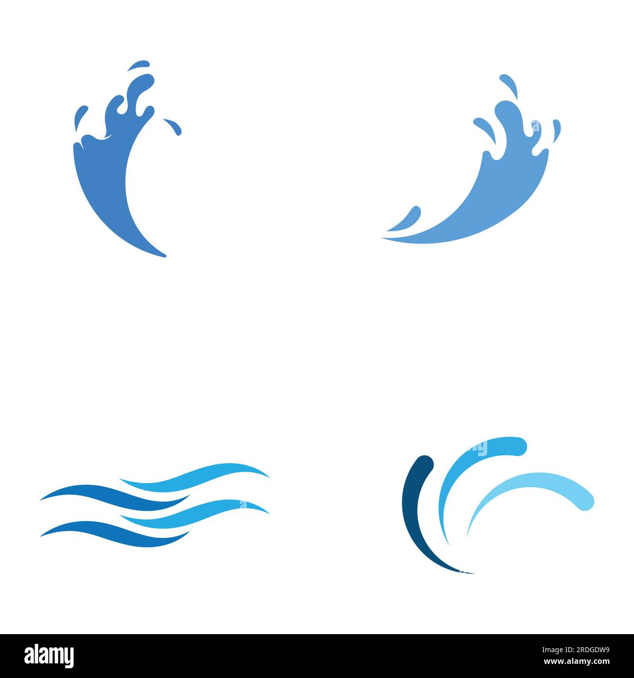 Logo de vague d'eau et logo de vague de mer ou vagues d'eau de plage, avec le concept de conception de vecteur. Illustration de Vecteur