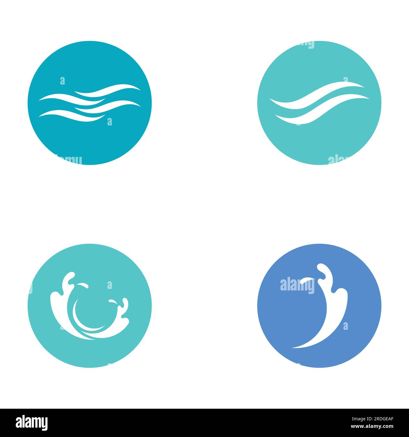 Logo de vague d'eau et logo de vague de mer ou vagues d'eau de plage, avec le concept de conception de vecteur. Illustration de Vecteur