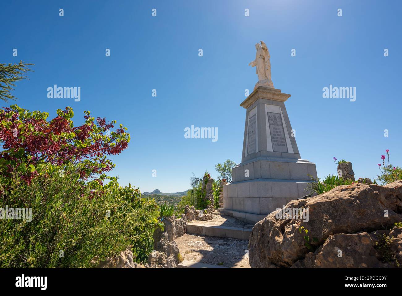 Penon del Sagrado Monument Corazon - Olvera, Andalousie, Espagne Banque D'Images
