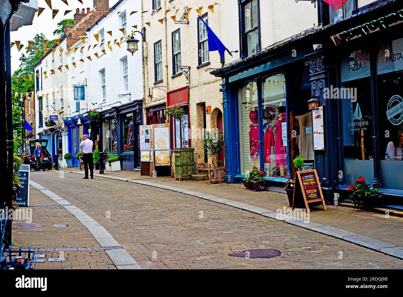 Kirkgate, Ripon, North Yorkshire, Angleterre Banque D'Images