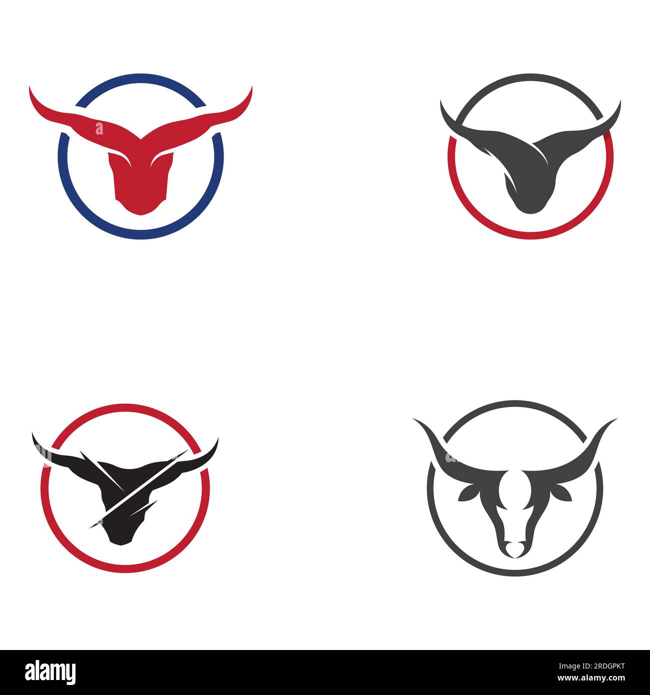 Logo en corne de tête de taureau. Utilisation du concept de conception vectorielle. Illustration de Vecteur
