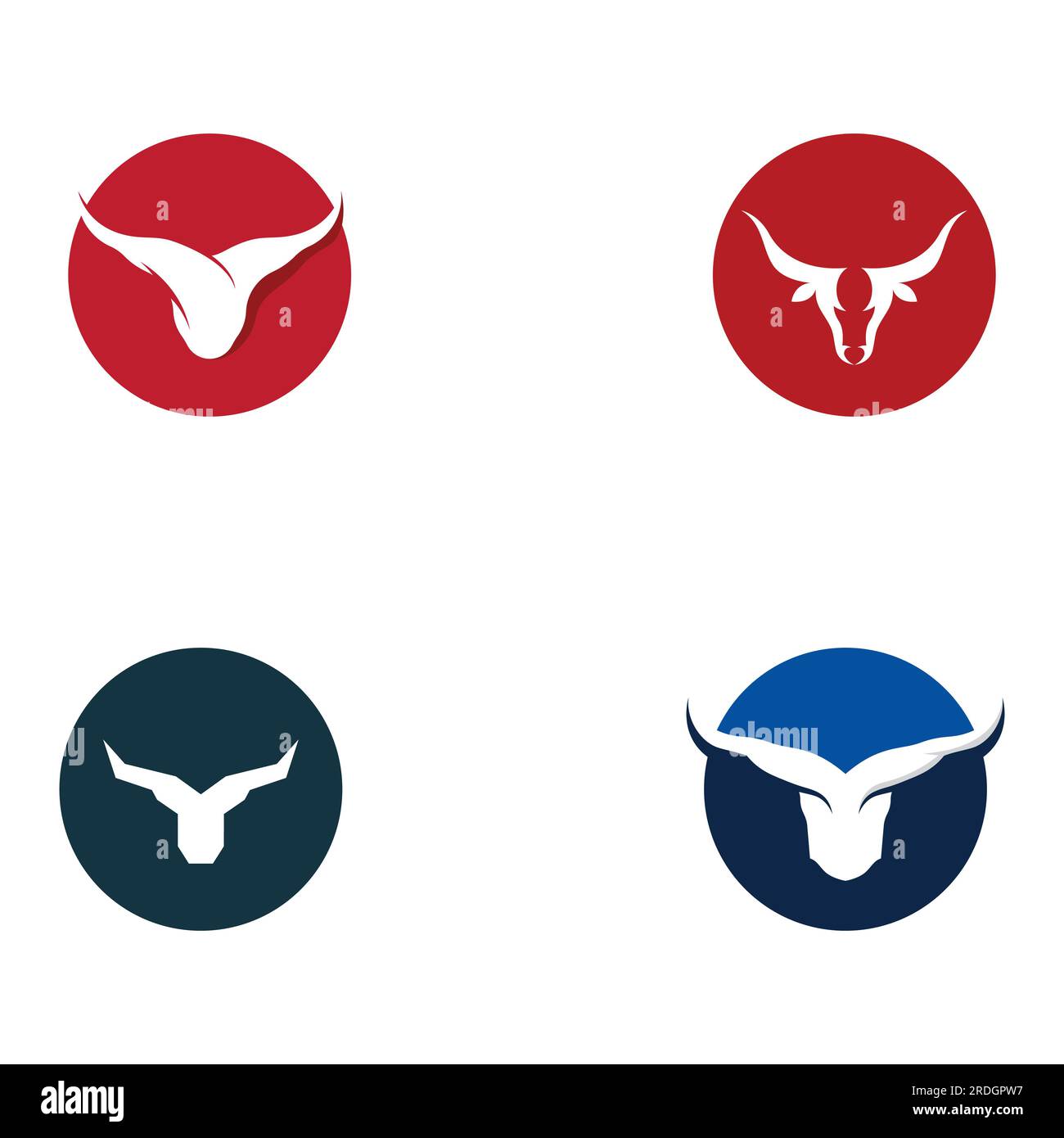 Logo en corne de tête de taureau. Utilisation du concept de conception vectorielle. Illustration de Vecteur