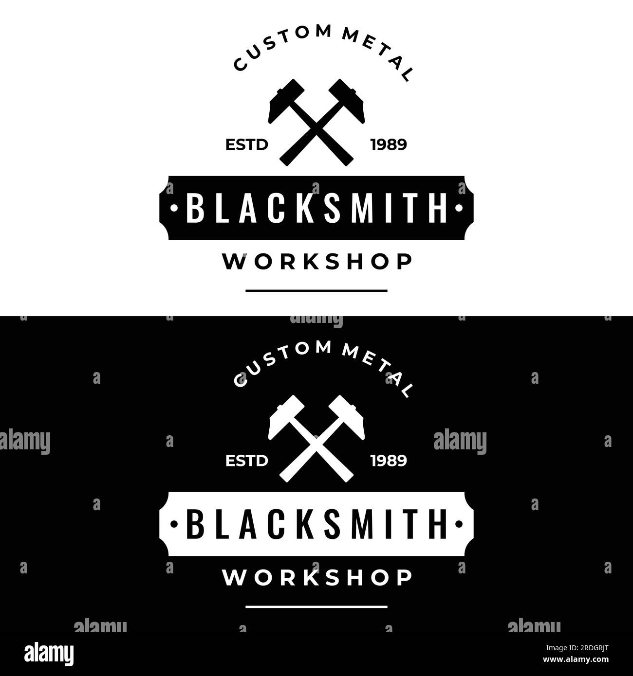Travail d'enclume de forgeron antique. Avec fond isolé de marteau et de fer à cheval.logo pour l'industrie. atelier. Illustration de Vecteur