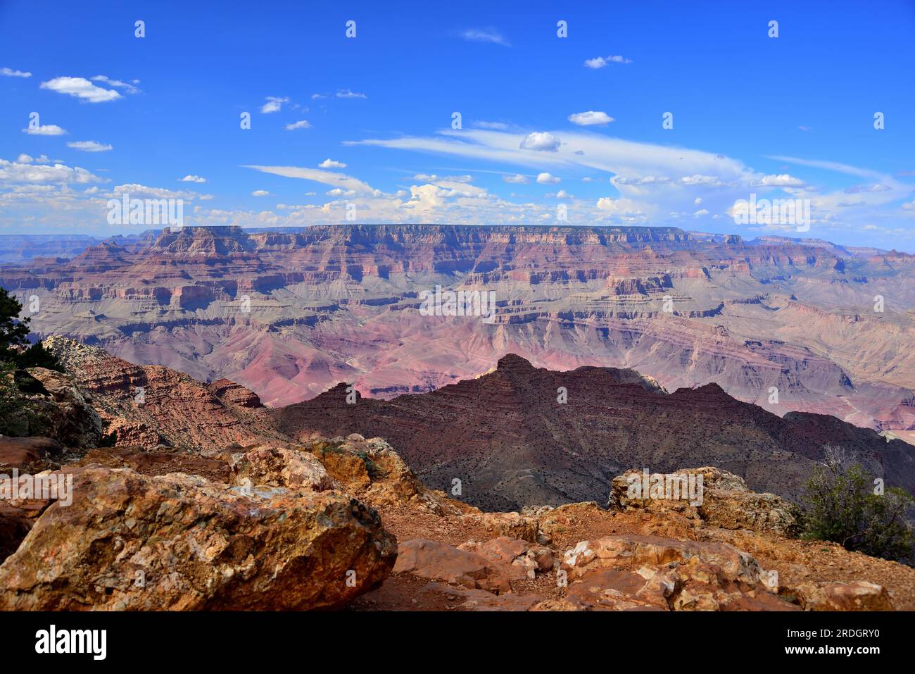 Vues du paysage du Grand Canyon - Parc national du Grand Canyon, Arizona, États-Unis d'Amérique Banque D'Images