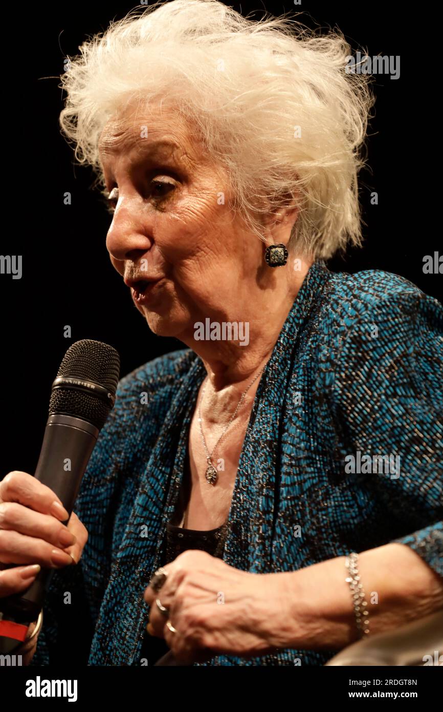 Mexico, Mexique. 20 juillet 2023. 20 juillet 2023, Mexico, Mexique : Estela de Carlotto, fondatrice et présidente de la "Grand-mère de May Plaza" à l'Université du cloître Sor Juana à Mexico. Le 20 juillet 2023 à Mexico, Mexique (photo de Luis Barron/Eyepix Group). Crédit : EYEPIX Group/Alamy Live News Banque D'Images