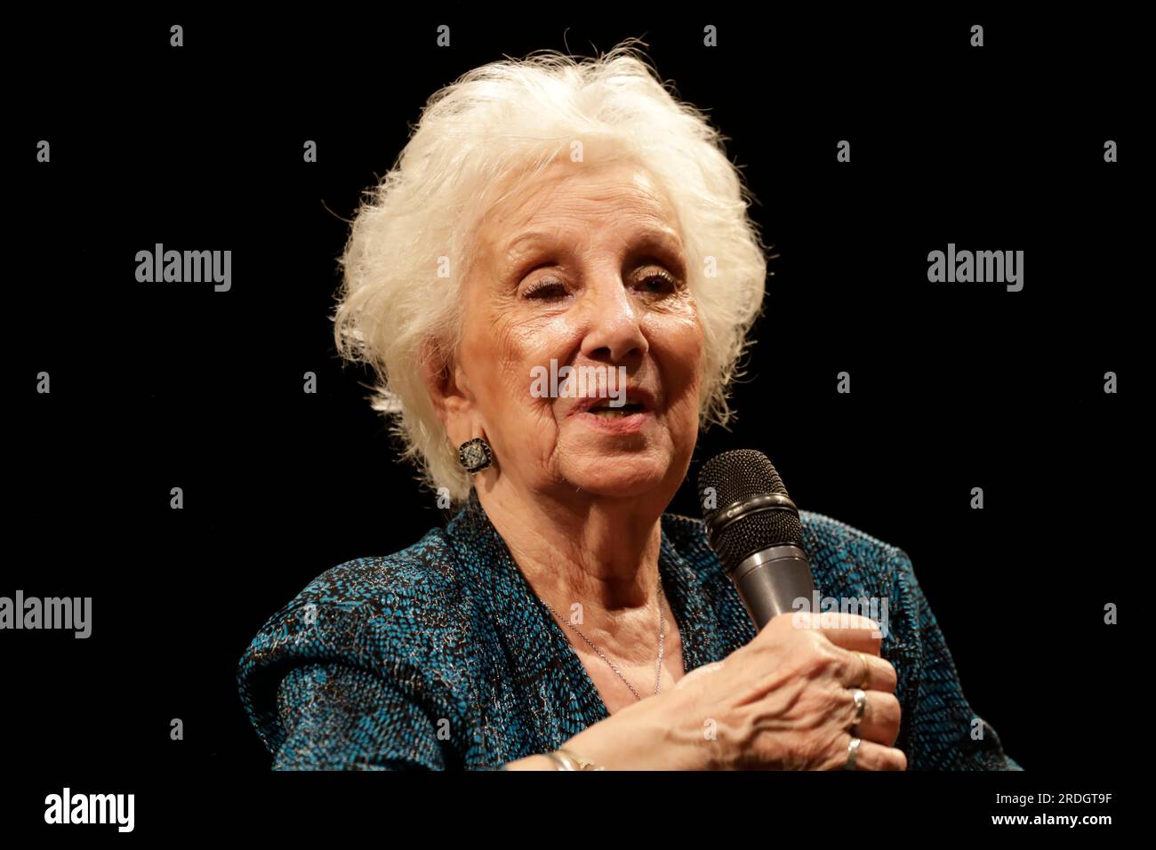 Mexico, Mexique. 20 juillet 2023. 20 juillet 2023, Mexico, Mexique : Estela de Carlotto, fondatrice et présidente de la "Grand-mère de May Plaza" à l'Université du cloître Sor Juana à Mexico. Le 20 juillet 2023 à Mexico, Mexique (photo de Luis Barron/Eyepix Group). Crédit : EYEPIX Group/Alamy Live News Banque D'Images