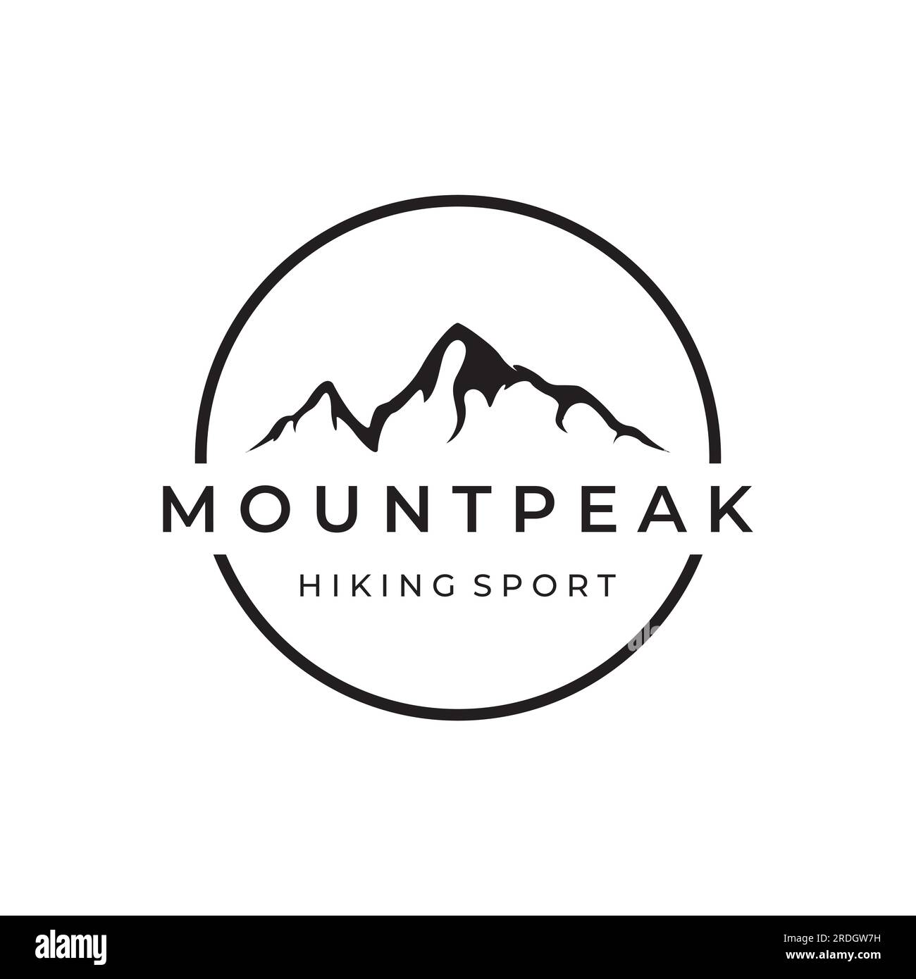 Montagne ou montagne silhouette logo.Logos pour grimpeurs, photographes, entreprises. Illustration de Vecteur