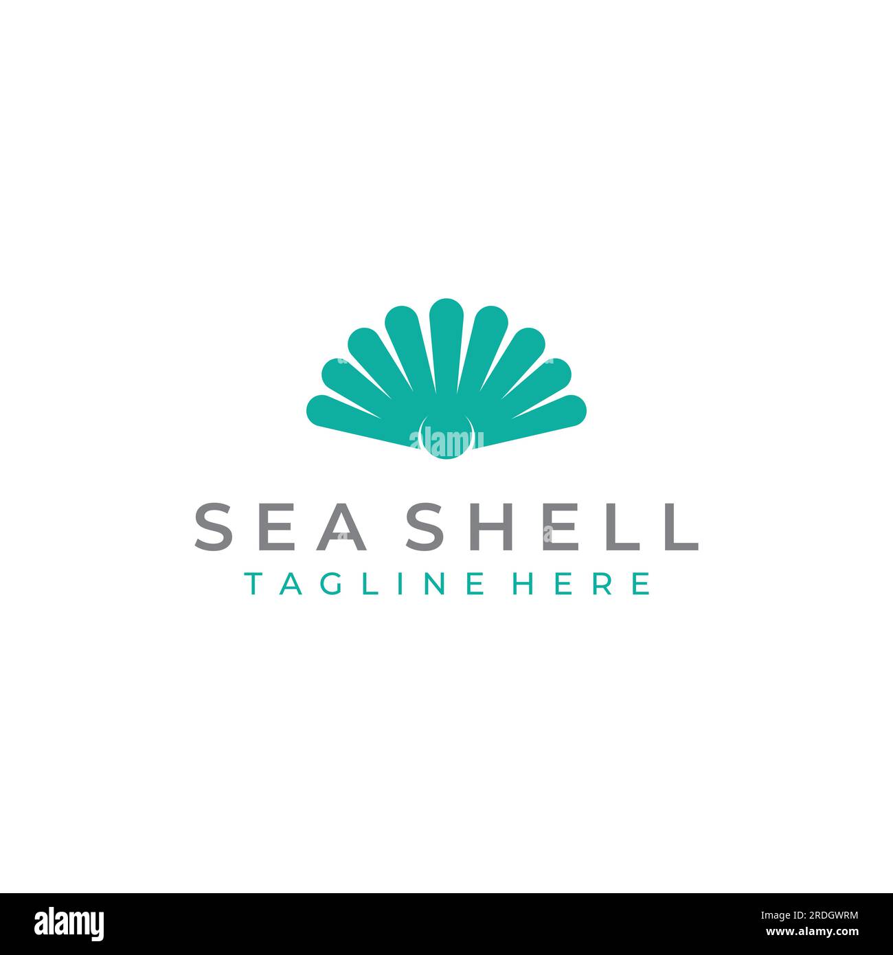 Logo Pearl Sea Shell, avec édition d'illustration vectorielle. Illustration de Vecteur