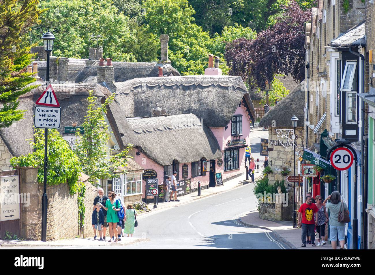 Vieux Village de Shanklin, High Street, Shanklin, Isle of Wight, Angleterre, Royaume-Uni Banque D'Images