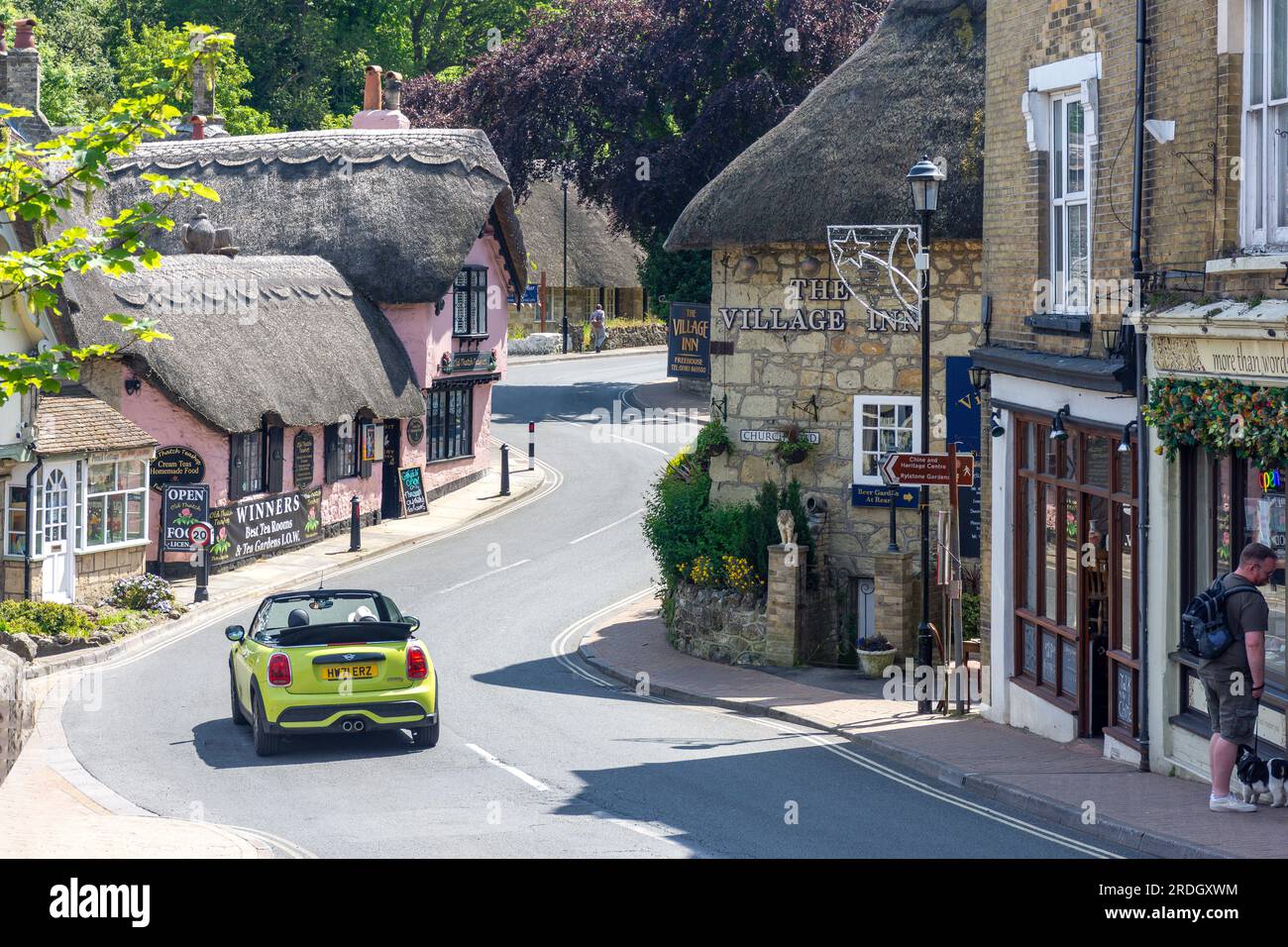Vieux Village de Shanklin, High Street, Shanklin, Isle of Wight, Angleterre, Royaume-Uni Banque D'Images